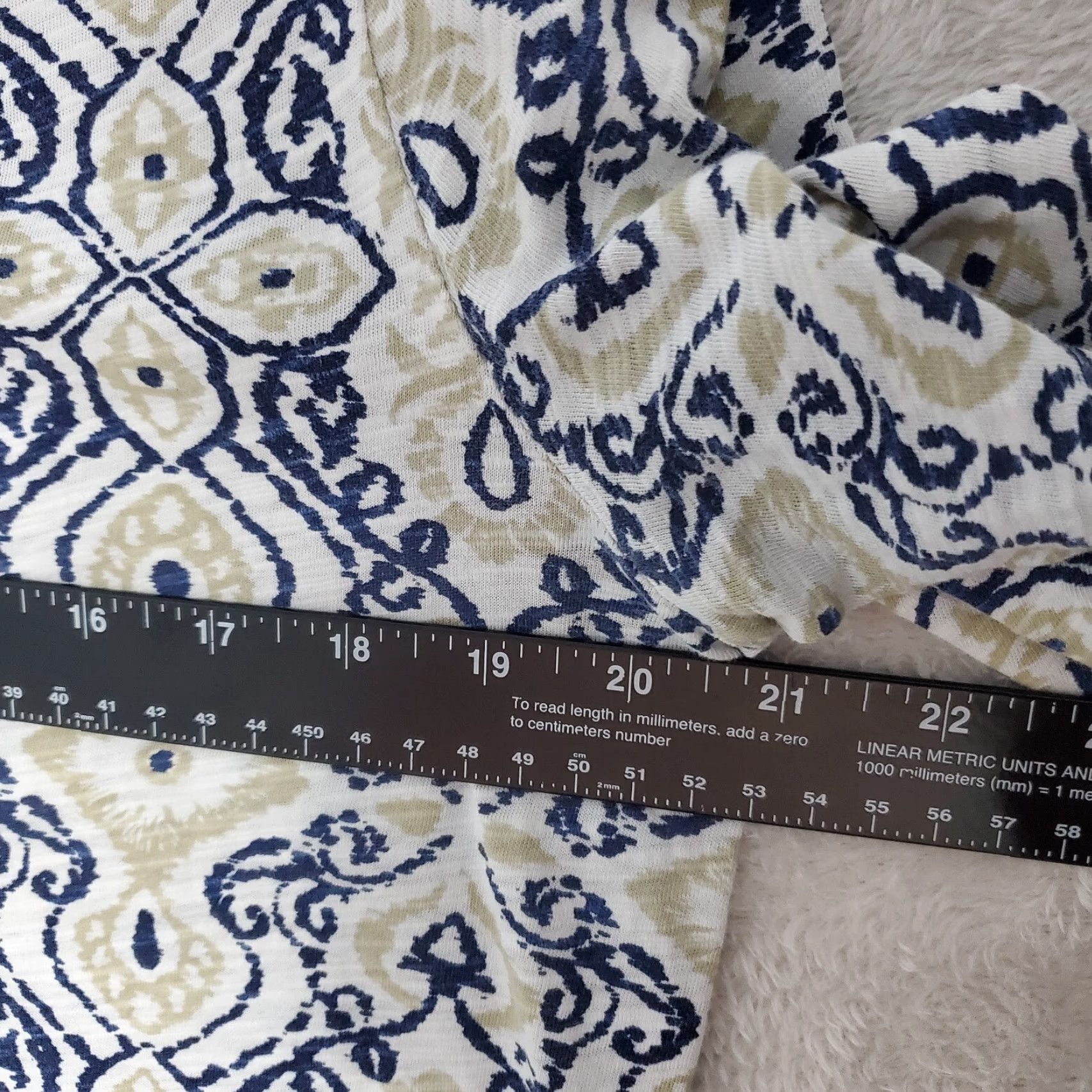 Vintage FRESH PRODUCE Dress Women XL Multi Ikat Print Pocket 3/4 Sleeve Casual USA Knit 100% Cotton Knee Length Womens Size XL / US 12-14 / IT 48-50 - 6 Thumbnail