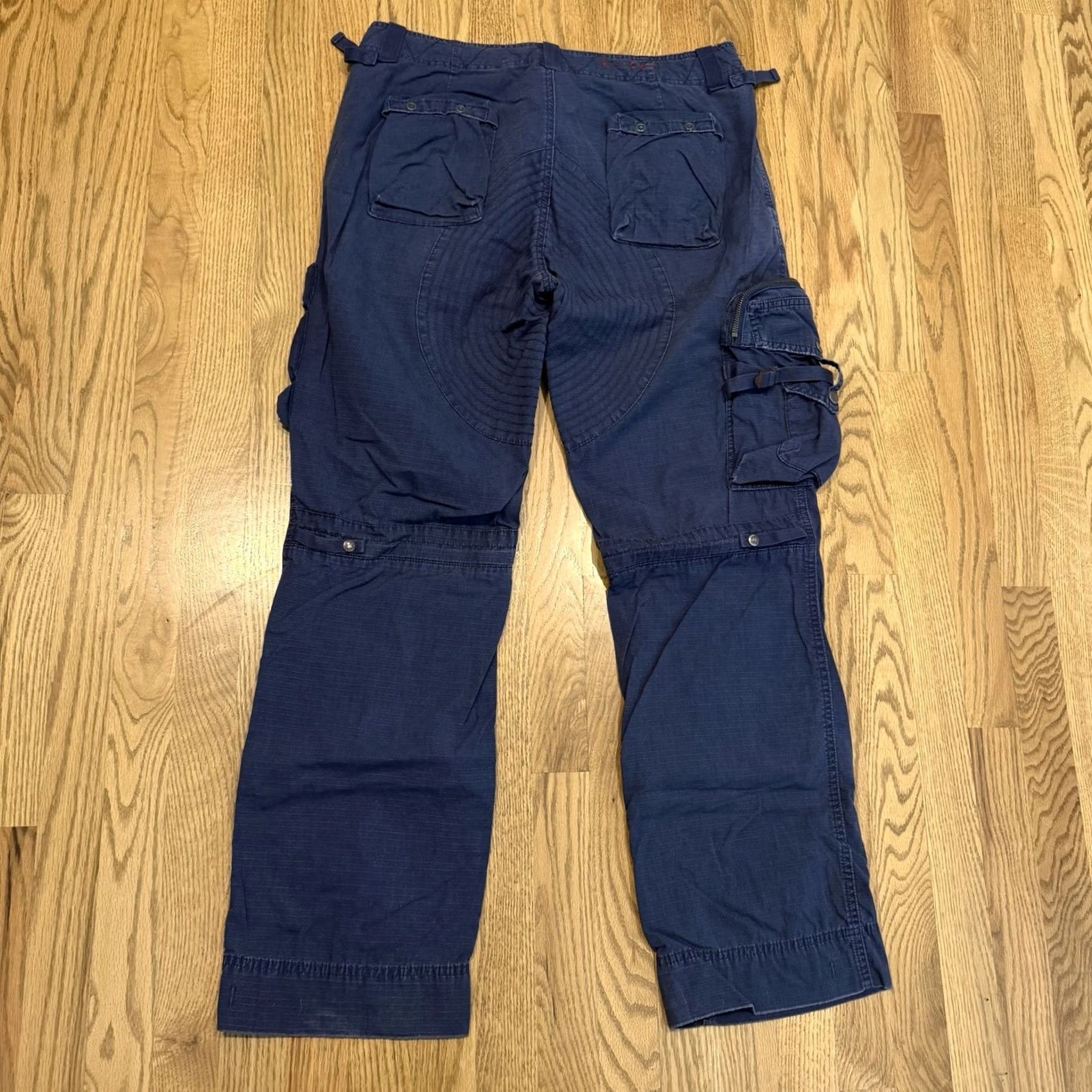 Polo Ralph Lauren VINTAGE Polo Ralph Lauren Cargo Pants Navy Blue 34x31 34x32 Military Flight USA 90s Mens Size US S / EU 44-46 / 1 - 2 Thumbnail
