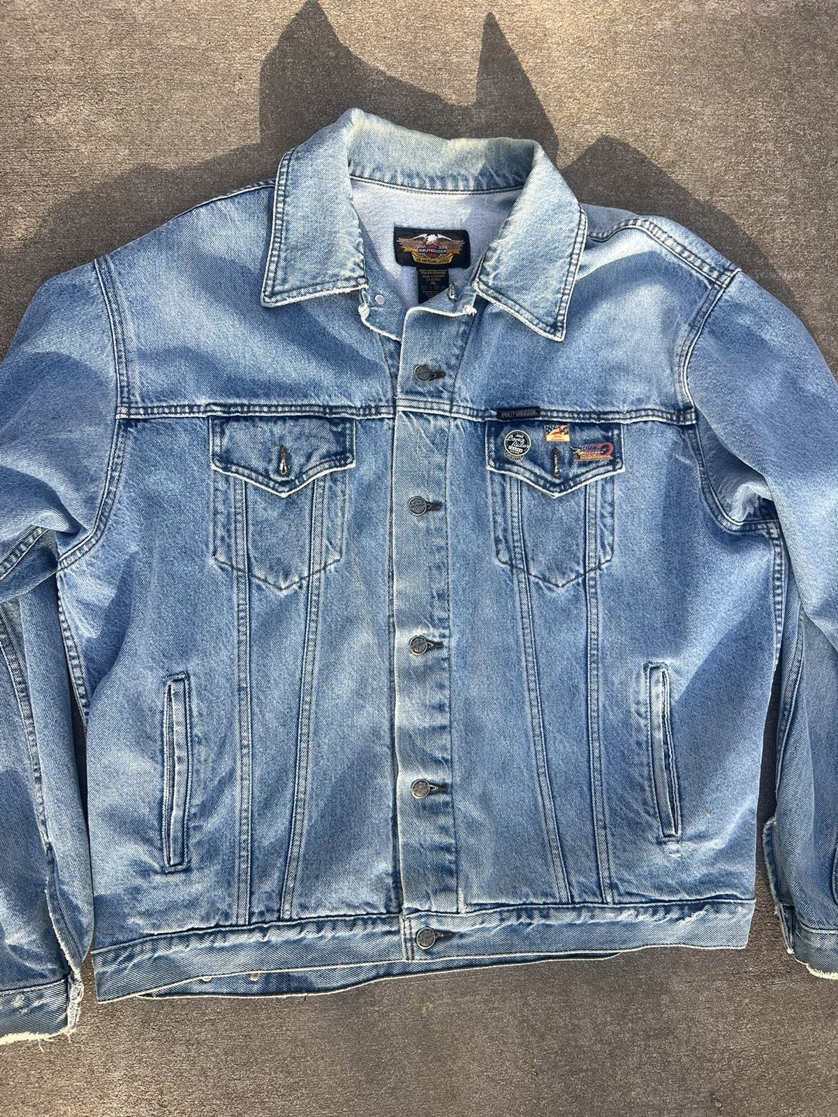 Harley Davidson Vintage authentic XL Harley Davidson denim jacket Size US XL / EU 56 / 4 - 2 Thumbnail
