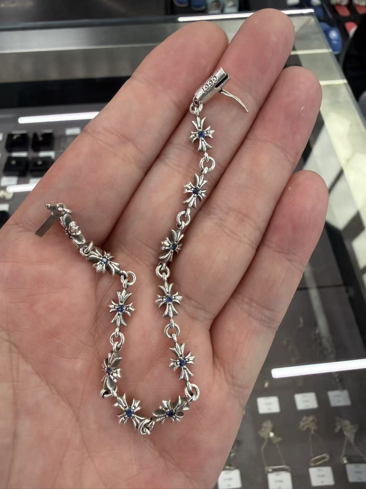Chrome Hearts Chrome Hearts Sapphire TinyE Silver Bracelet Size ONE SIZE - 3 Thumbnail