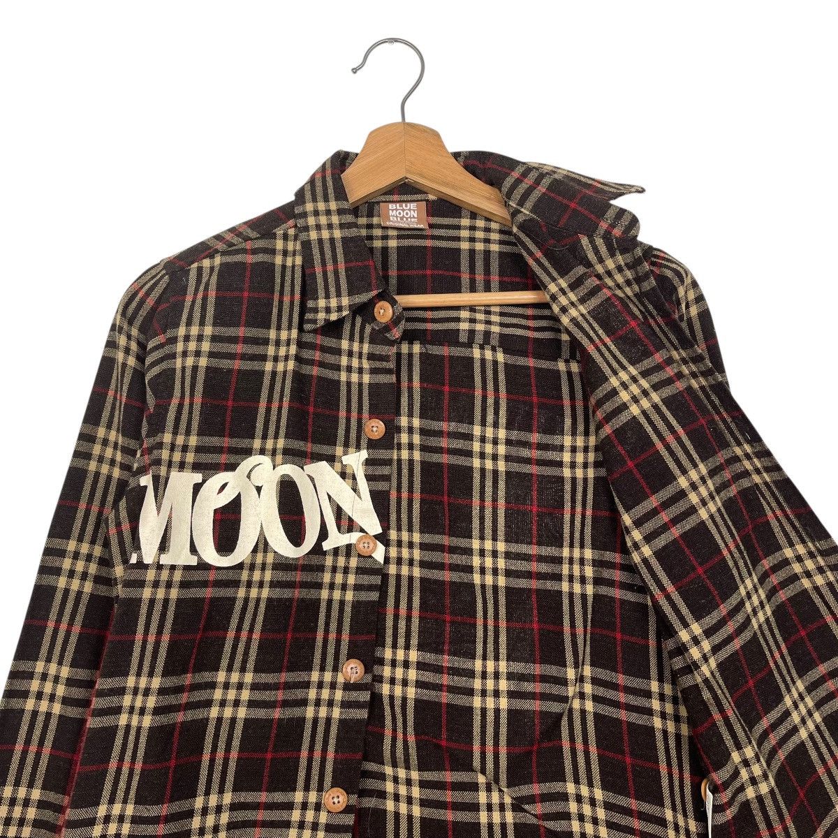 Japanese Brand Vintage Y2K Blue Moon Blue Check Button Shirts Jacket Size US M / EU 48-50 / 2 - 10 Thumbnail