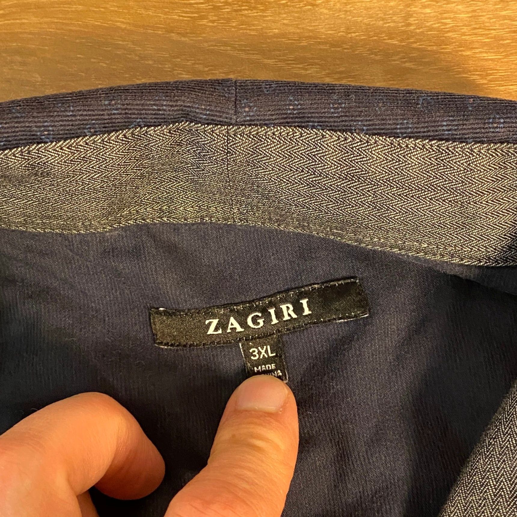 Vintage Zagiri Button-Up Shirt Western Diamond Pattern 3XL Mens Blue Long Sleeve Collared Shirt Size US XXL / EU 58 / 5 - 3 Thumbnail