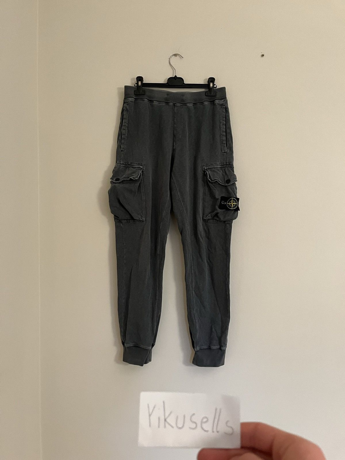 image of Stone Island Patch Sweatpants in Grey, Men's (Size 32)