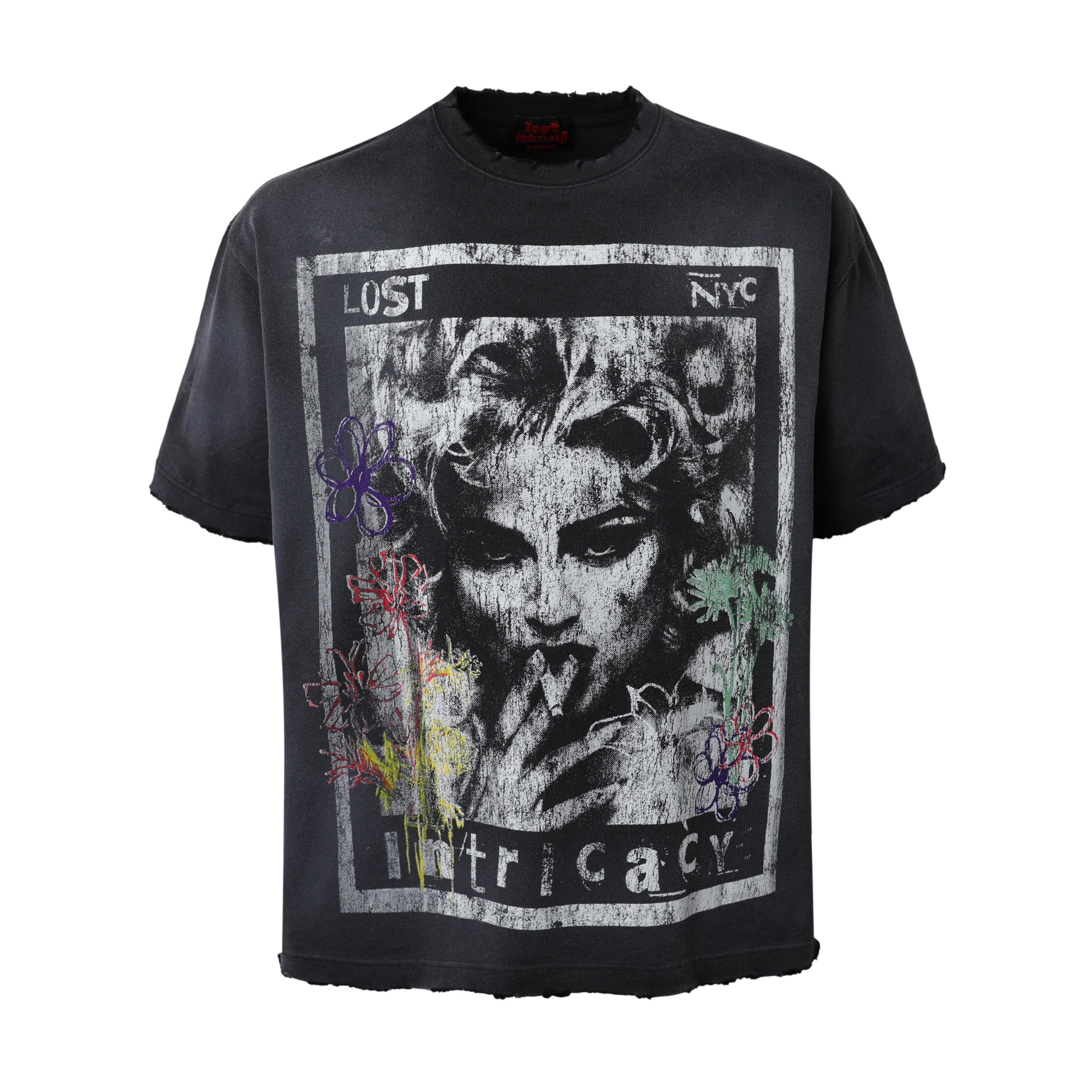 LOST INTRICACY Lost Intricacy 'Smoking Saint' Black Tee Size US M / EU 48-50 / 2 - 1 Preview