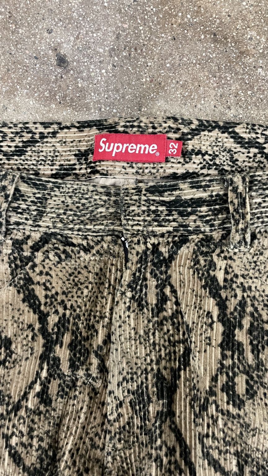 Supreme Supreme Snakeskin Corduroy Flight Pant Brown 32 Size US 32 / EU 48 - 6 Thumbnail