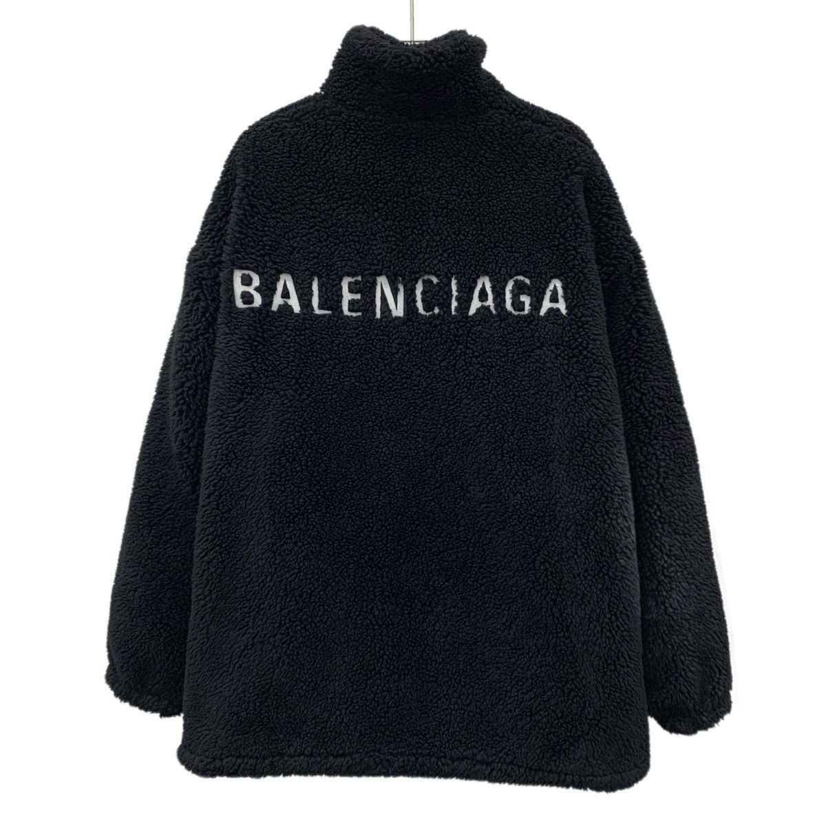 Balenciaga Balenciaga Black Logo Monogram Embroidered Lambswool Jacket Size XXS / US 00 / IT 34 - 2 Thumbnail