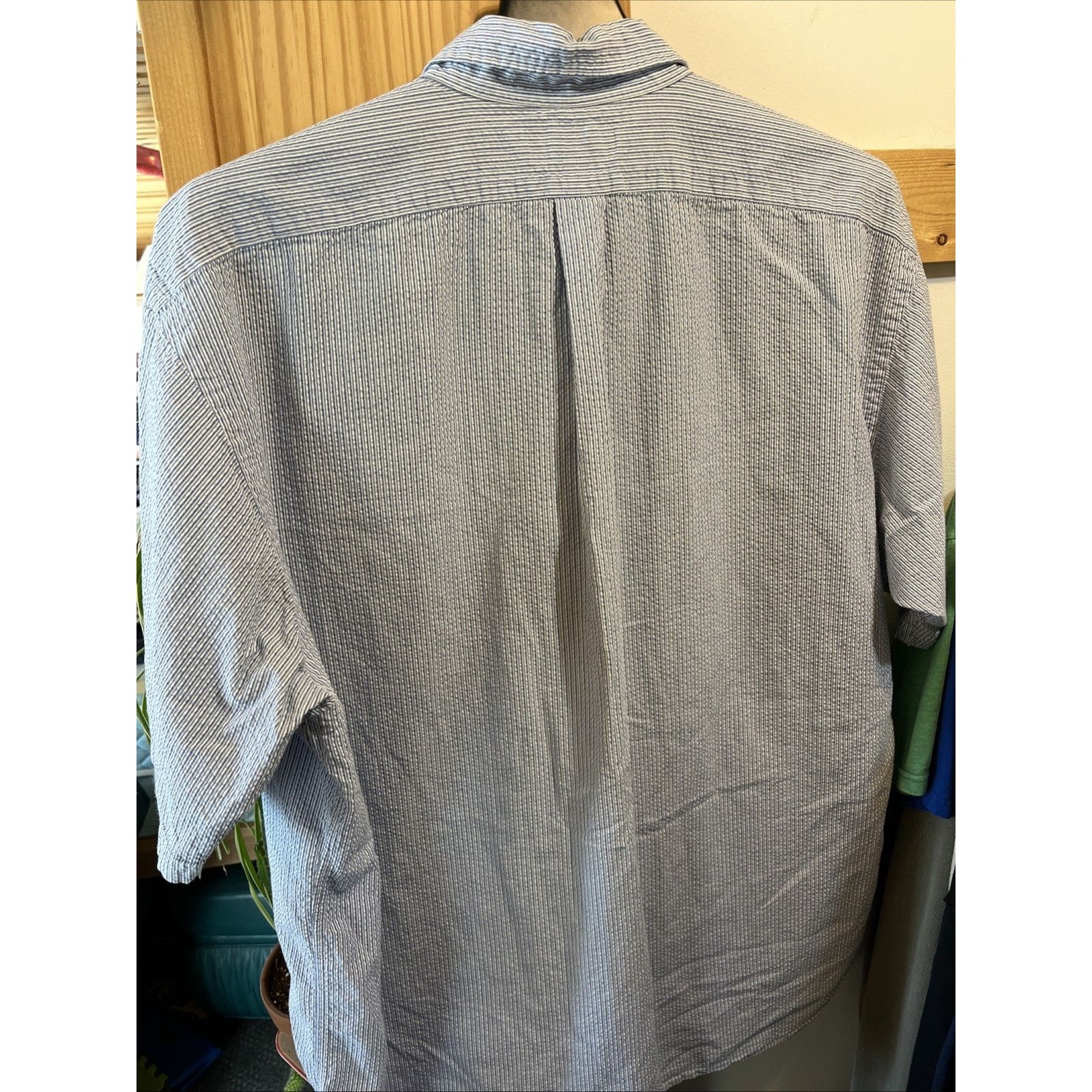 Ralph Lauren Vintage Ralph Lauren Blake XXL Striped Blue Men's Shirt SS Size US XXL / EU 58 / 5 - 8 Thumbnail