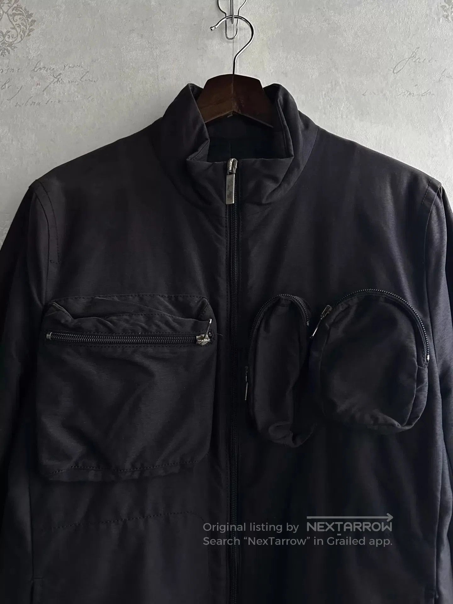 Dirk Bikkembergs Black Lightweight Jacket with Zipper Pockets . Size US S / EU 44-46 / 1 - 3 Thumbnail