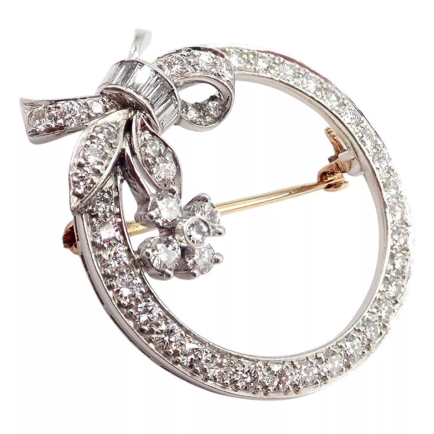 Tiffany & Co. Tiffany & Co. Circle Platinum 2.1ct Diamond Pin Brooch Size ONE SIZE - 8 Thumbnail