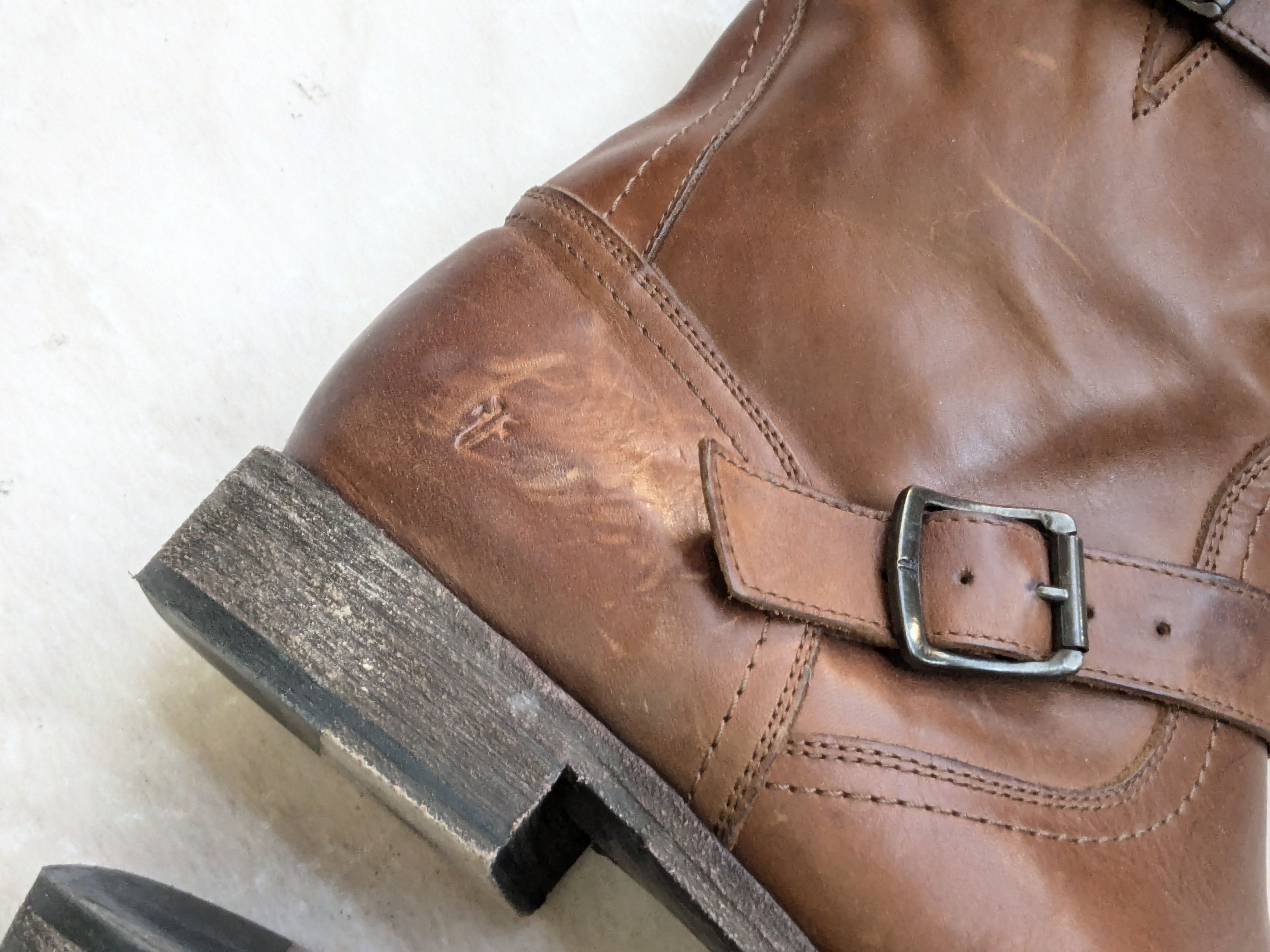 Frye Frye Engineer Boots Brown Leather 13 Leather Buckle Size US 13 / EU 46 - 11 Thumbnail