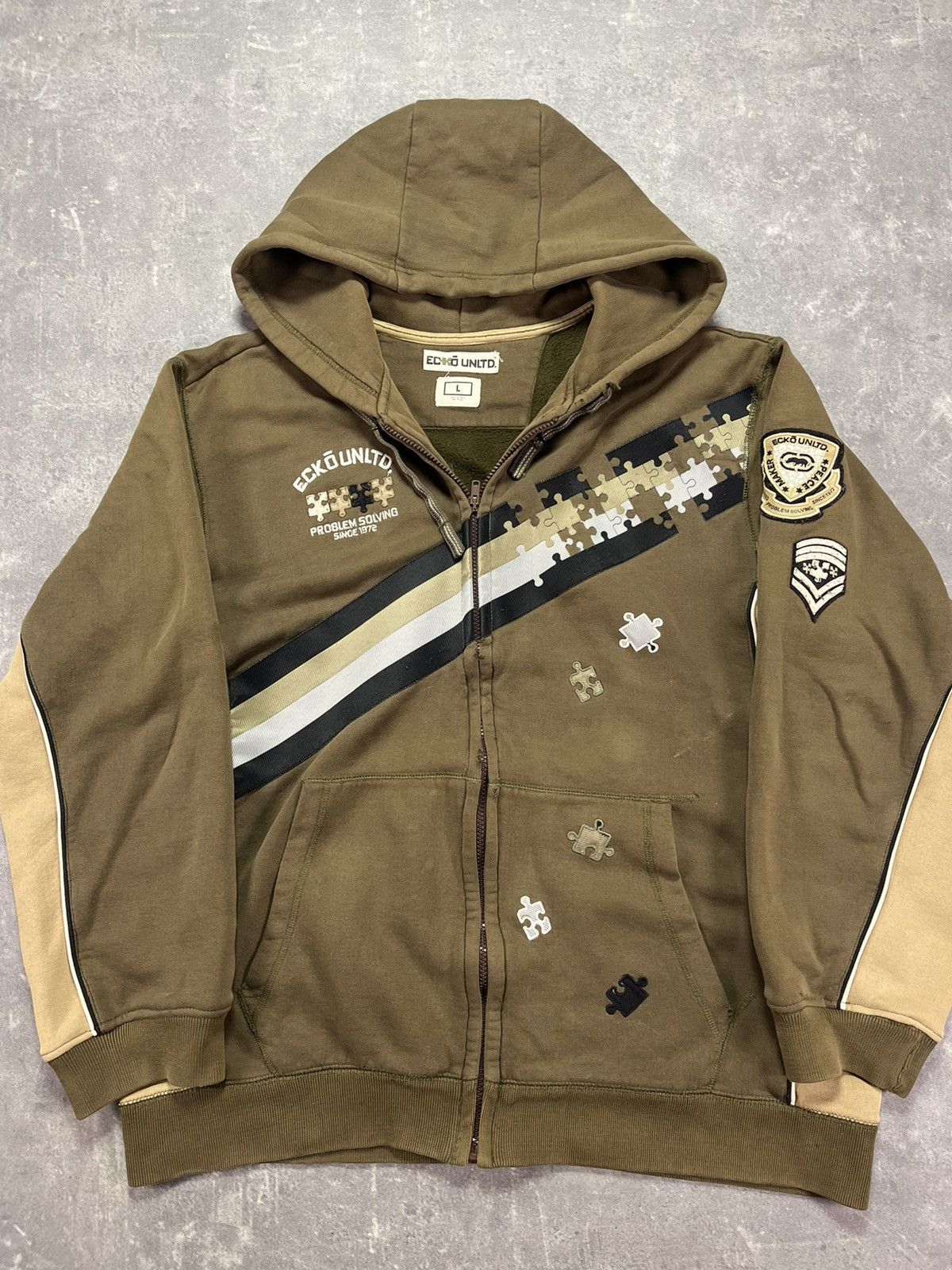 Ecko Unltd. Ecko Unltd. Puzzle Logo Baggy Zip Hoodie L XL Rare Size US L / EU 52-54 / 3 - 11 Thumbnail