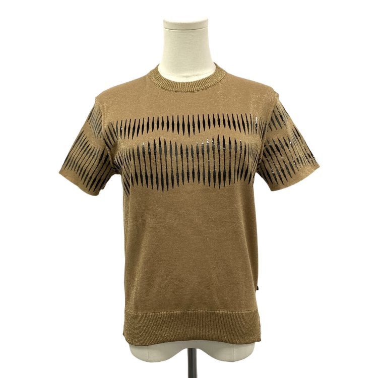 Louis Vuitton Louis Vuitton Metallic Knit Shirt Size M Size US M / EU 48-50 / 2 - 1 Thumbnail