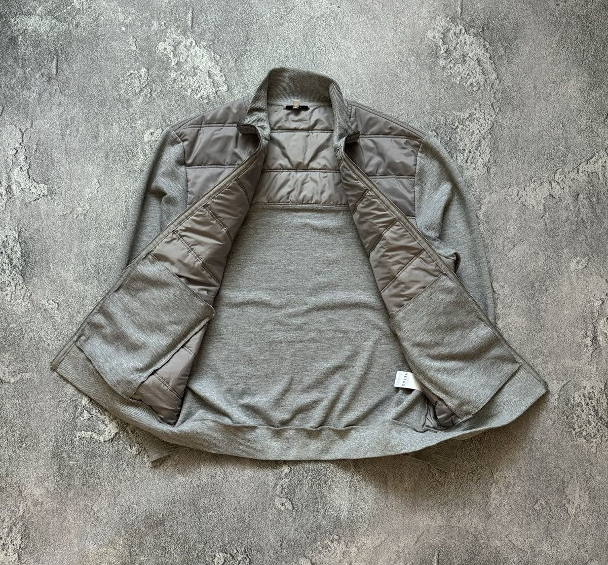 Reiss Reiss XL zip quilted gray jacket technical long sleeve Size US XL / EU 56 / 4 - 10 Thumbnail