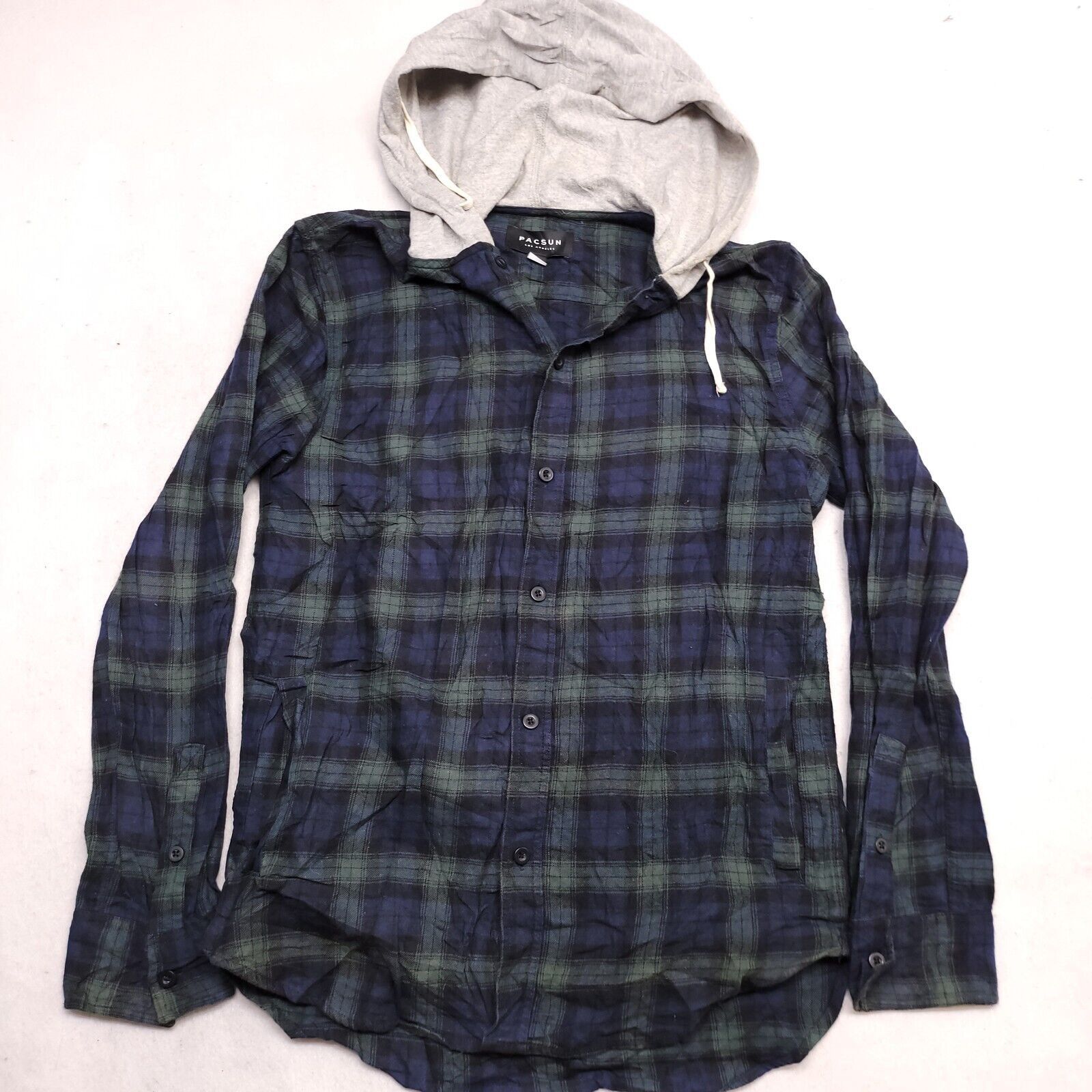 Pacsun PacSun Casual Button Up Hoodie Mens Size Small S Blue Green Size US S / EU 44-46 / 1 - 2 Thumbnail