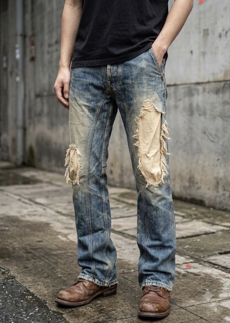 If Six Was Nine 💸BINDINGOFFER💸Ossa mondo japanese denim distressed archived Size US 29 - 1 Thumbnail