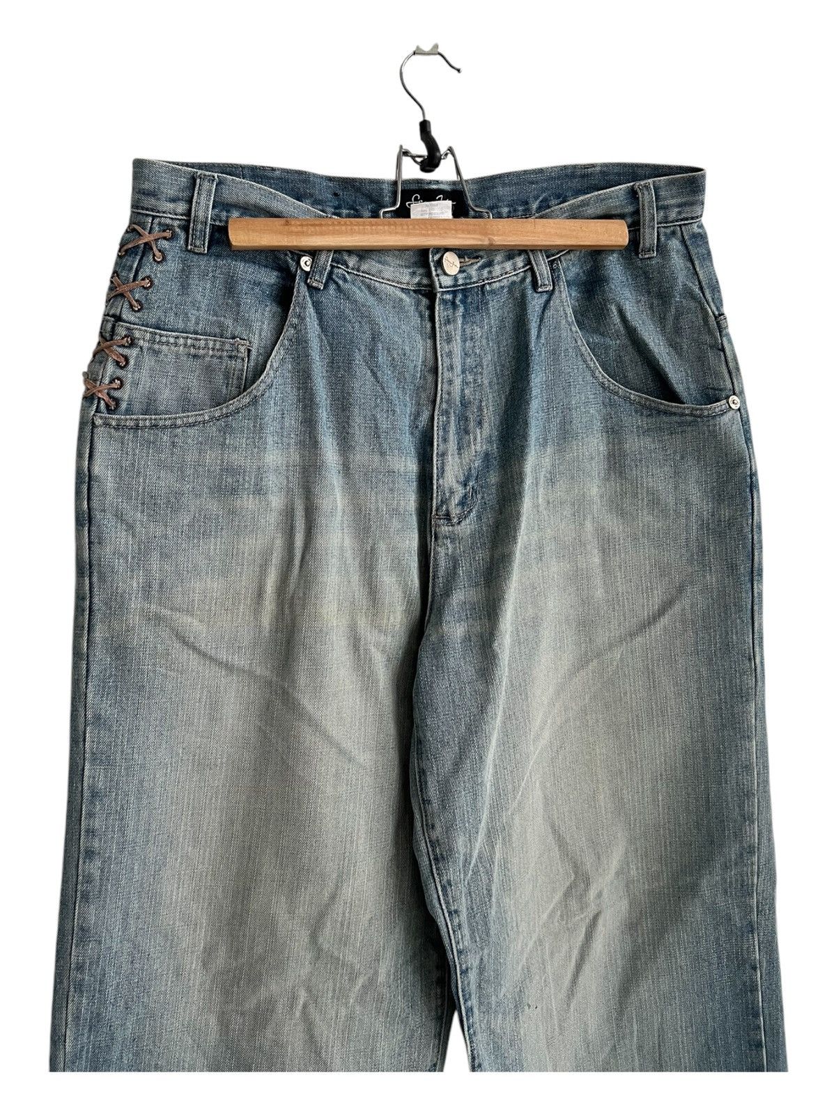 JNCO Y2K JNCO Style Sean John Yezzy Pocket Lace Super Baggy Jeans Size US 34 / EU 50 - 7 Thumbnail