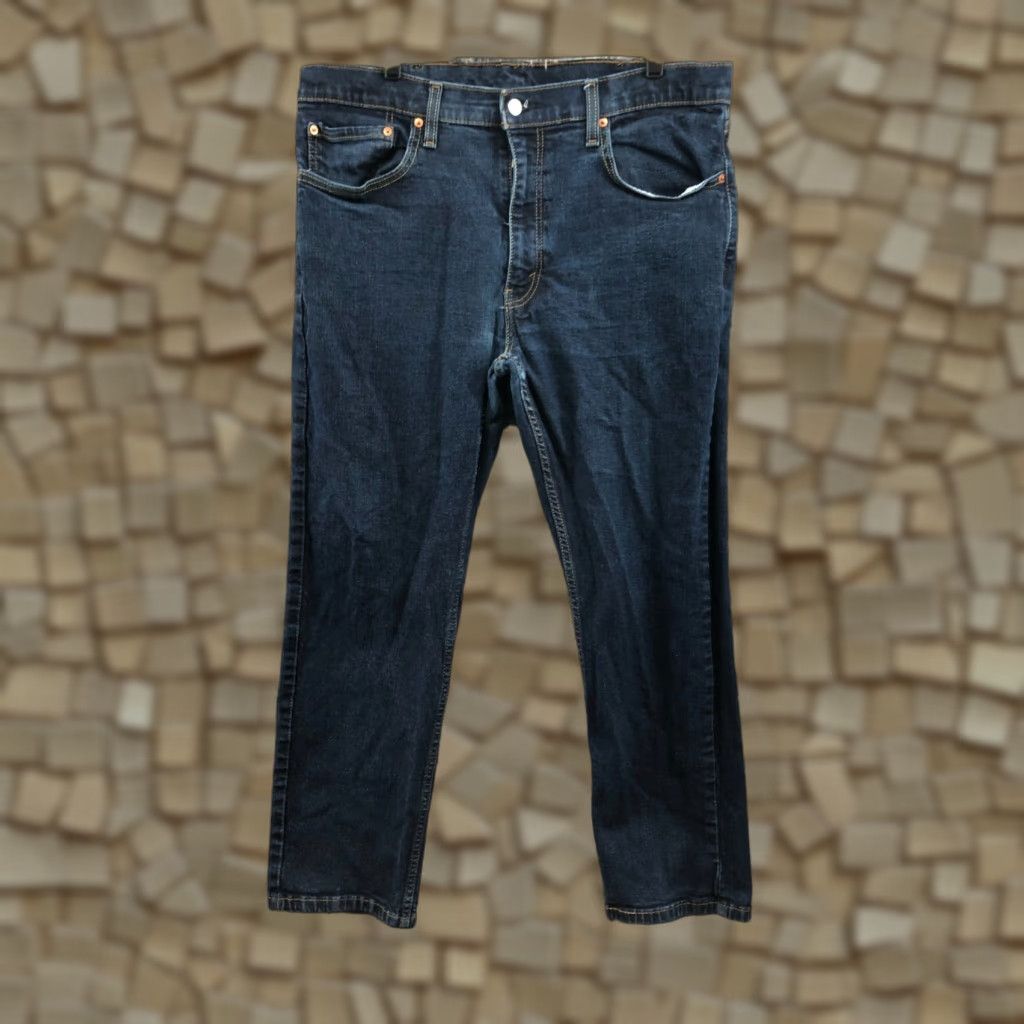 Levi's Levi's 559 Straight Jeans Denim Blue 38x30 Mens Regular Mid Rise 5-Pocket Belt Loops Distressed No Vintage No Size US 38 / EU 54 - 1 Thumbnail