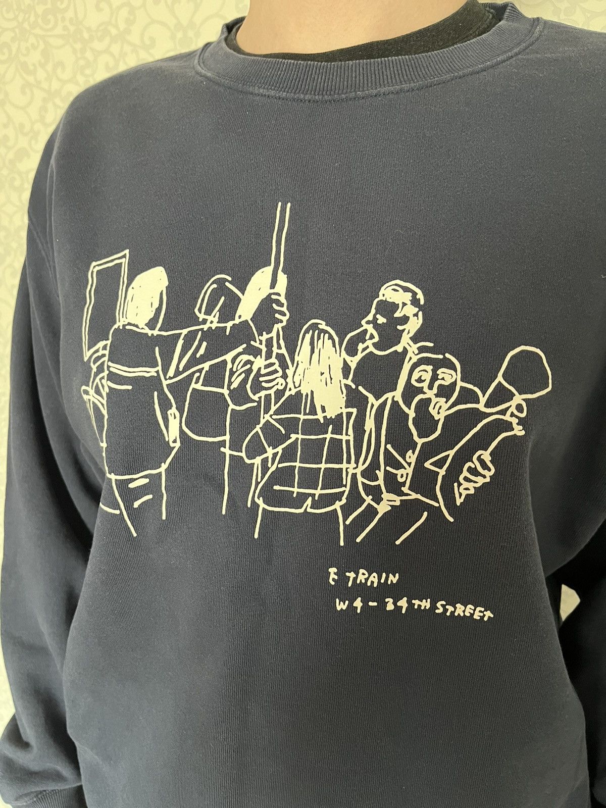 Designer × Uniqlo Uniqlo x Jason Polan Navy Crewneck Printed Sweatshirt Size US XL / EU 56 / 4 - 3 Thumbnail