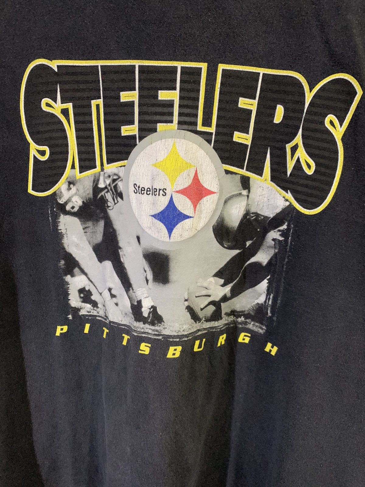 Vintage Vintage Y2K Steelers Pittsburgh Sun Faded Tee Size US XL / EU 56 / 4 - 4 Thumbnail