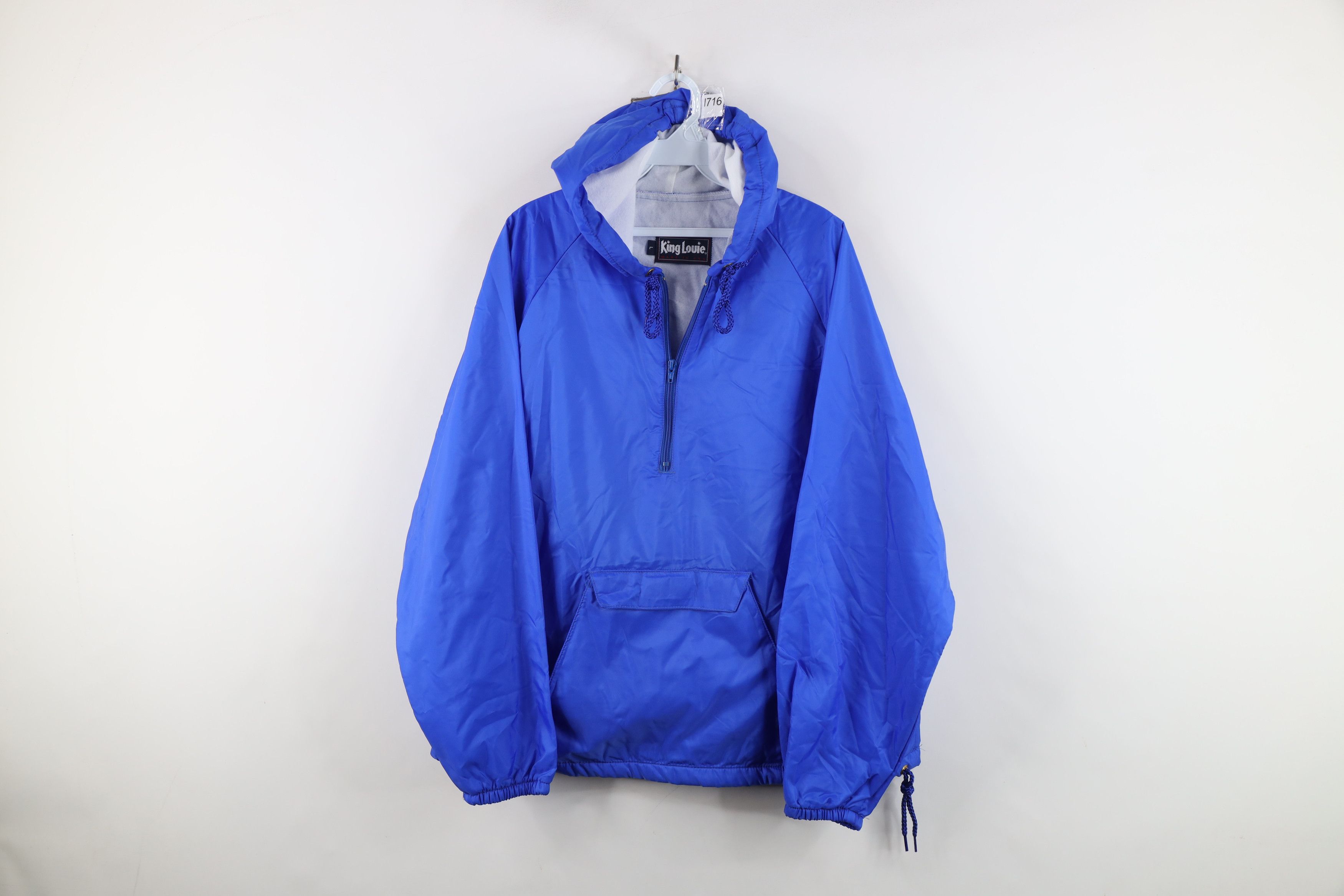 Vintage Vintage 90s Streetwear Anorak Windbreaker Jacket Blue USA Size US L / EU 52-54 / 3 - 1 Thumbnail