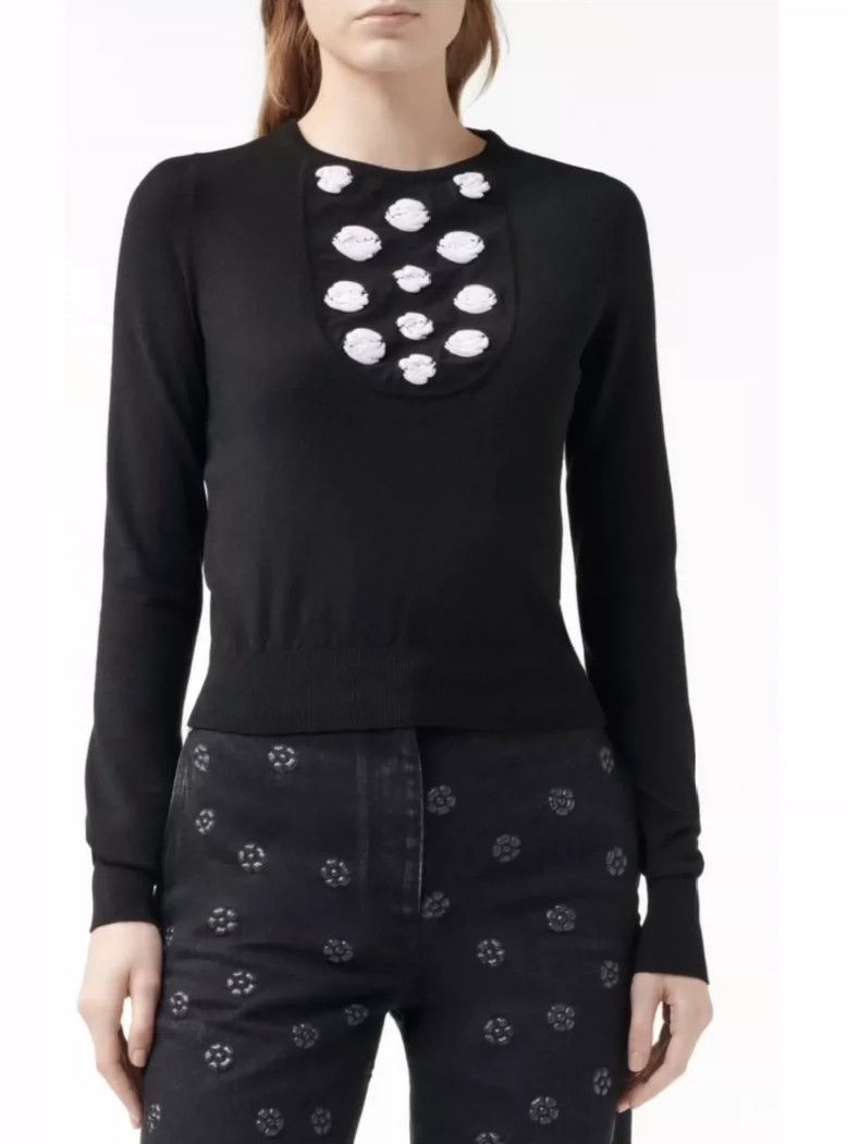 Chanel Chanel 23Ksl Camellia Black Knitwear sweater Size XXS / US 00 / IT 34 - 7 Thumbnail