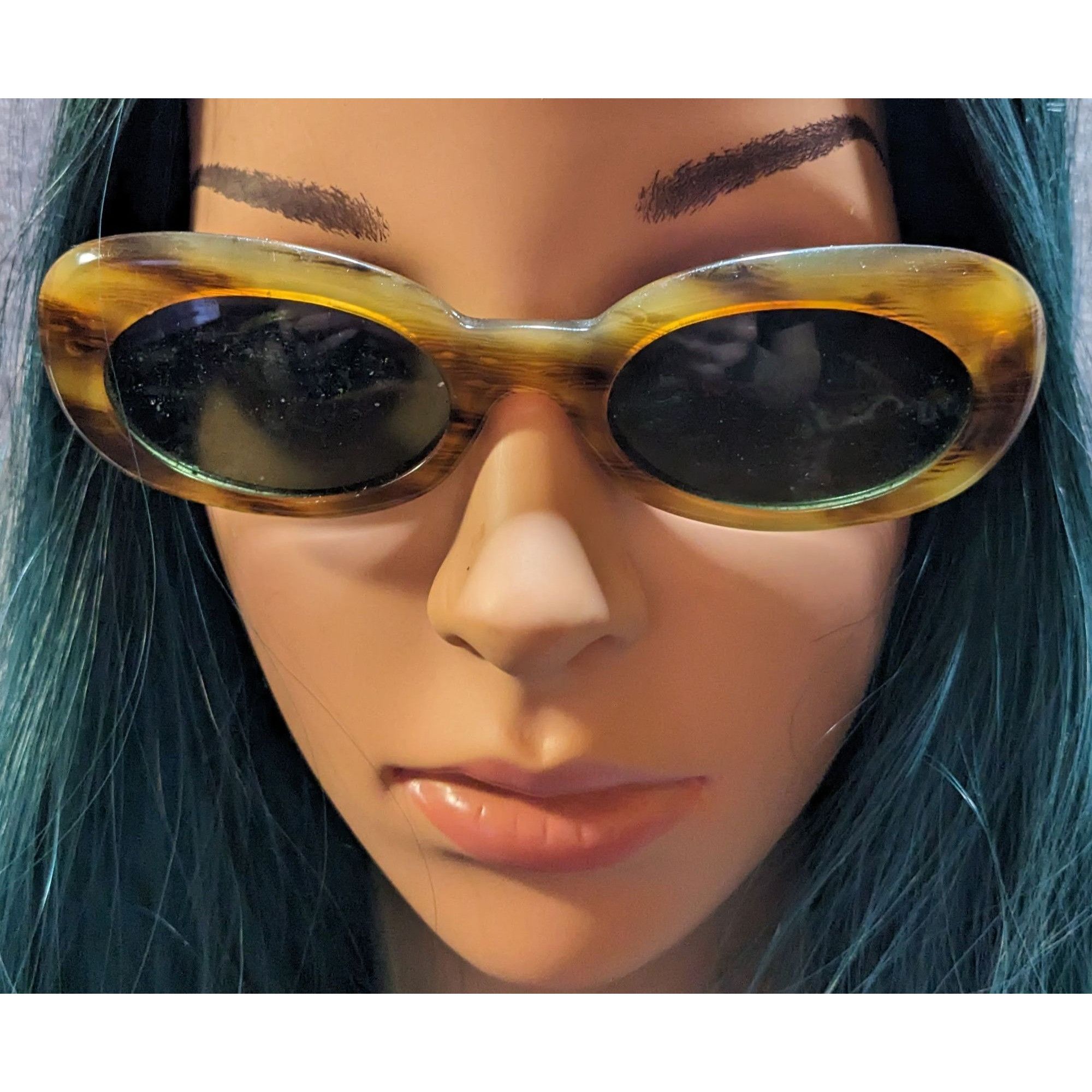 Moschino Moschino Vintage 90s Oval Tortoise Sunglasses Size ONE SIZE - 5 Thumbnail