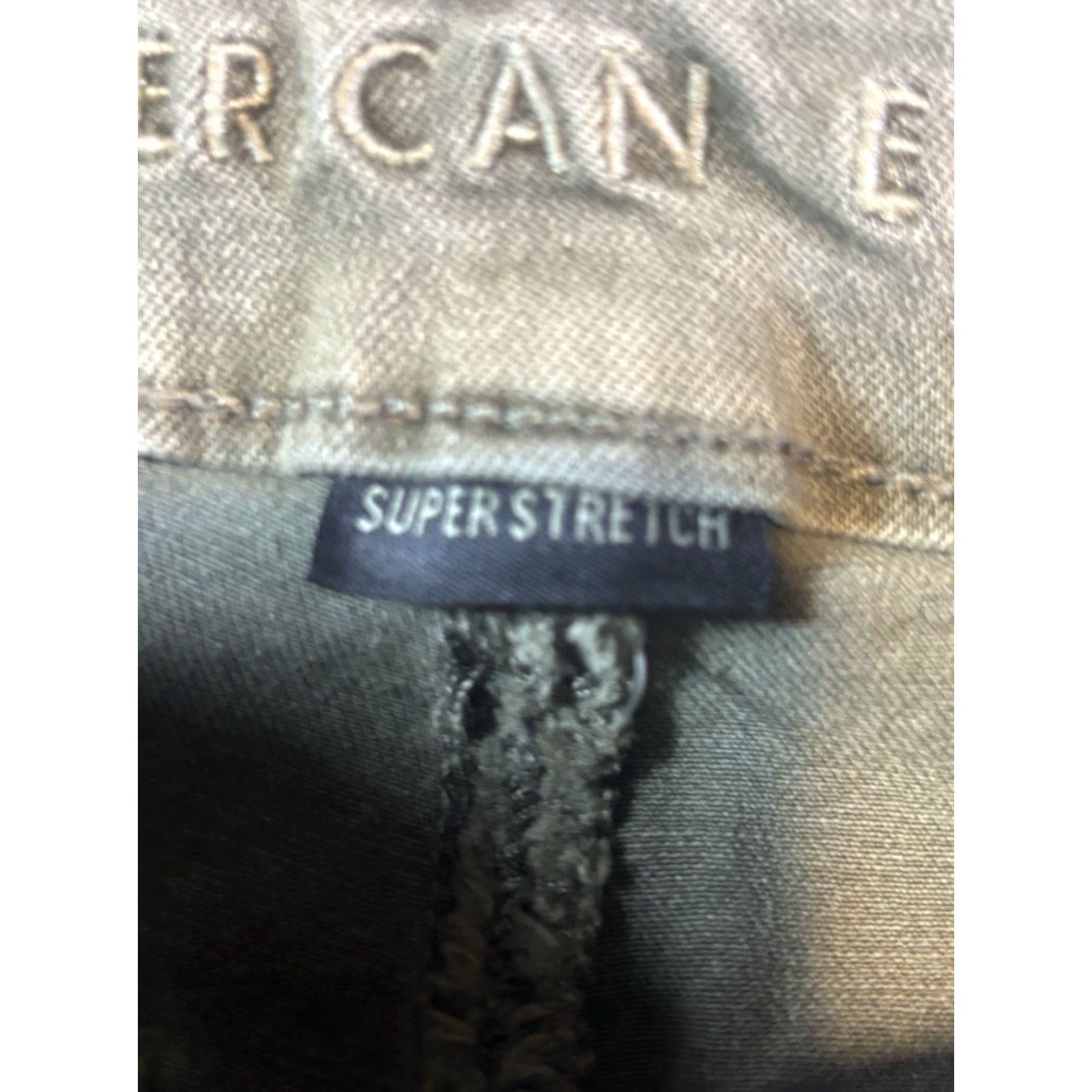 American Eagle Outfitters American Eagle Women's Jegging, High-Rise, Super Stretch, Olive Green, Size 4 Short, 5-Pocket, Denim Size 27" / US 4 / IT 40 - 4 Thumbnail