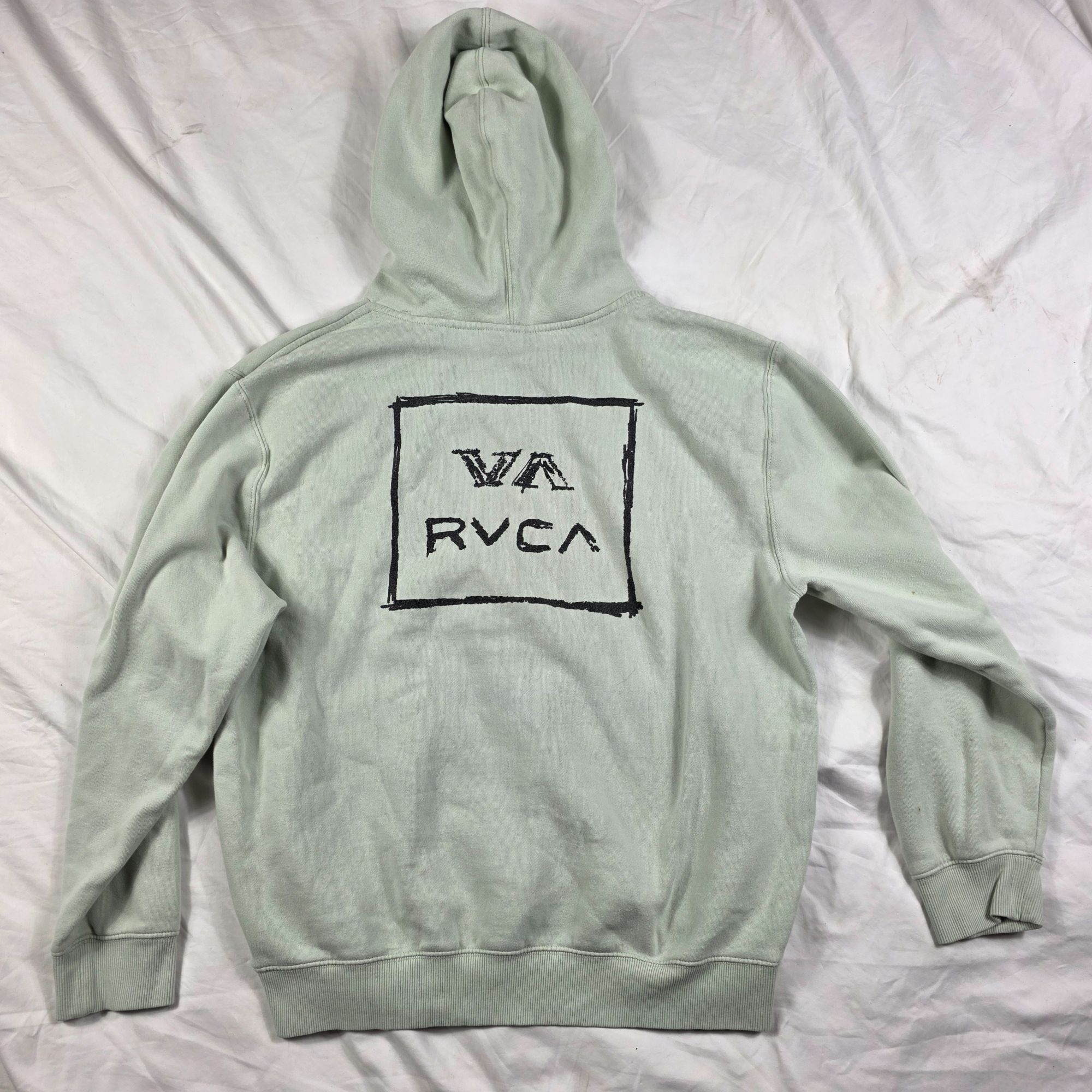 RVCA RVCA Mens Size Large Mint Green Hoodie Pullover Sweatshirt C Size US L / EU 52-54 / 3 - 1 Thumbnail