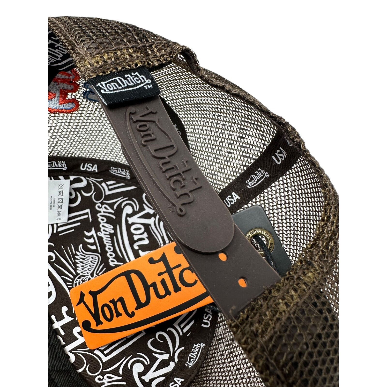 Von Dutch Von Dutch Trucker Hat Brown Hollywood Velvet Snapback Cap Size ONE SIZE - 7 Thumbnail