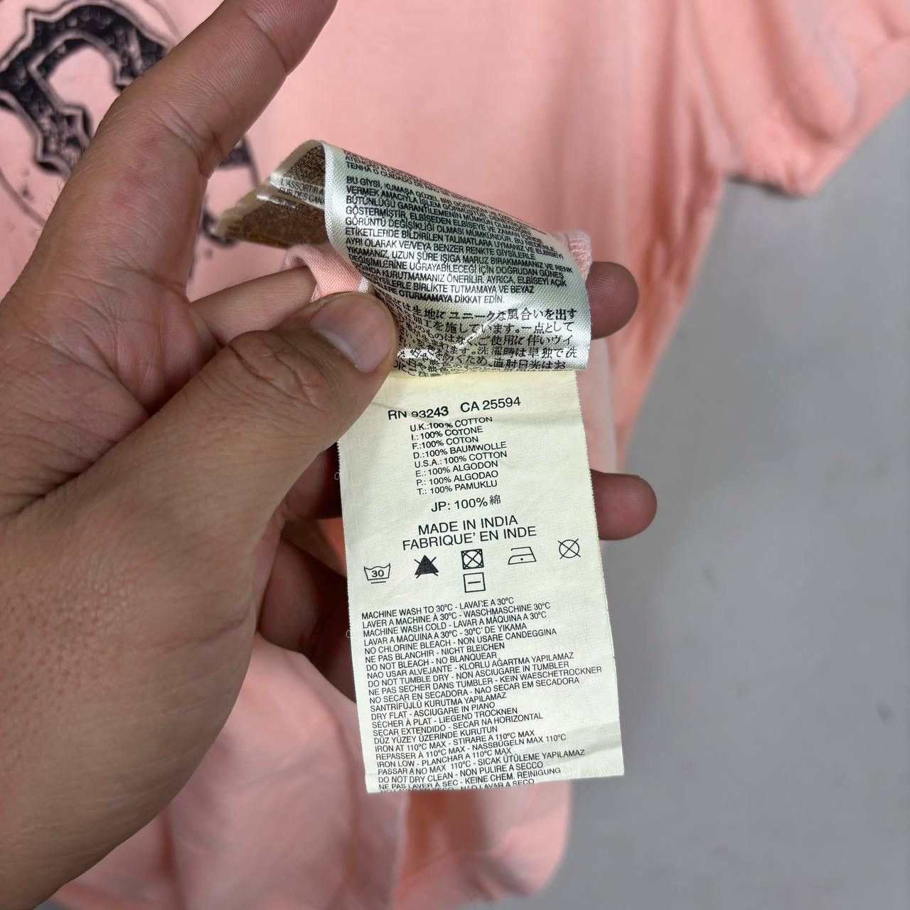 Diesel Vintage Diesel Passion DP Graphic V-Neck Tee Peach M Y2K Size US M / EU 48-50 / 2 - 5 Thumbnail