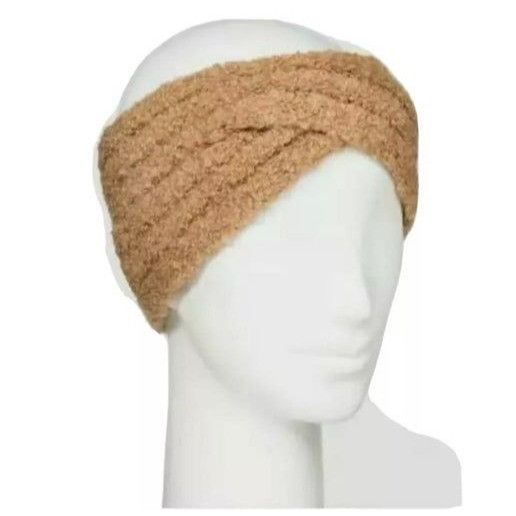 Other Cozy Knitted Beige Headband Ear Warmer For Women Soft Chunky Size ONE SIZE - 1 Preview