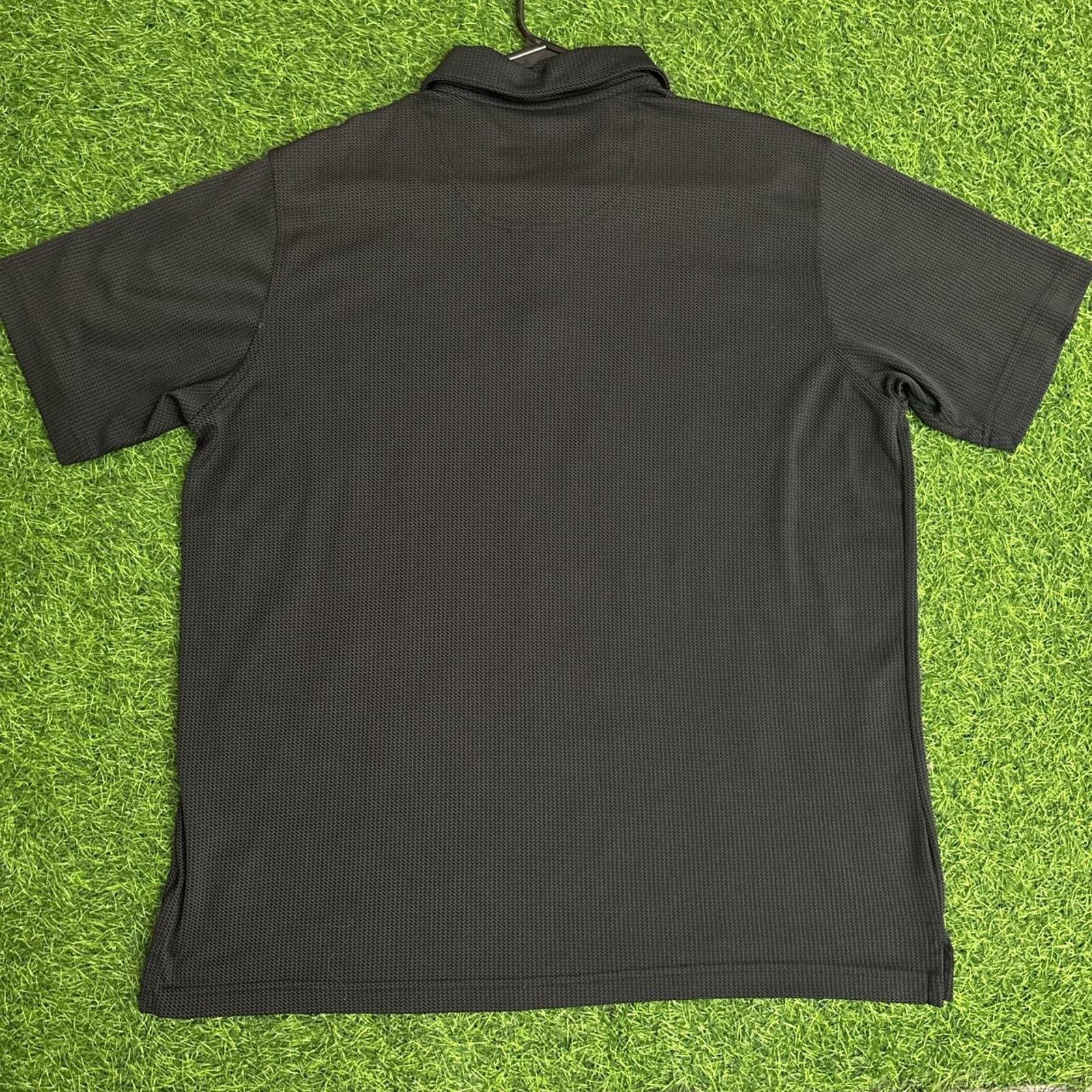 Bolle Men's Black Patterned Bolle Athletic Polo Shirt Size US XL / EU 56 / 4 - 2 Thumbnail