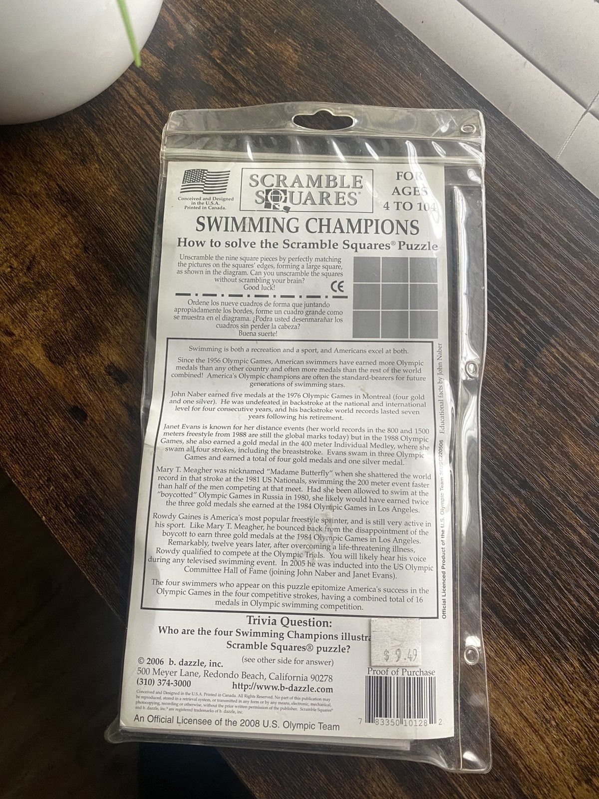 USA Olympics Vintage USA Olympics Swimming Puzzle Game Size ONE SIZE - 4 Thumbnail