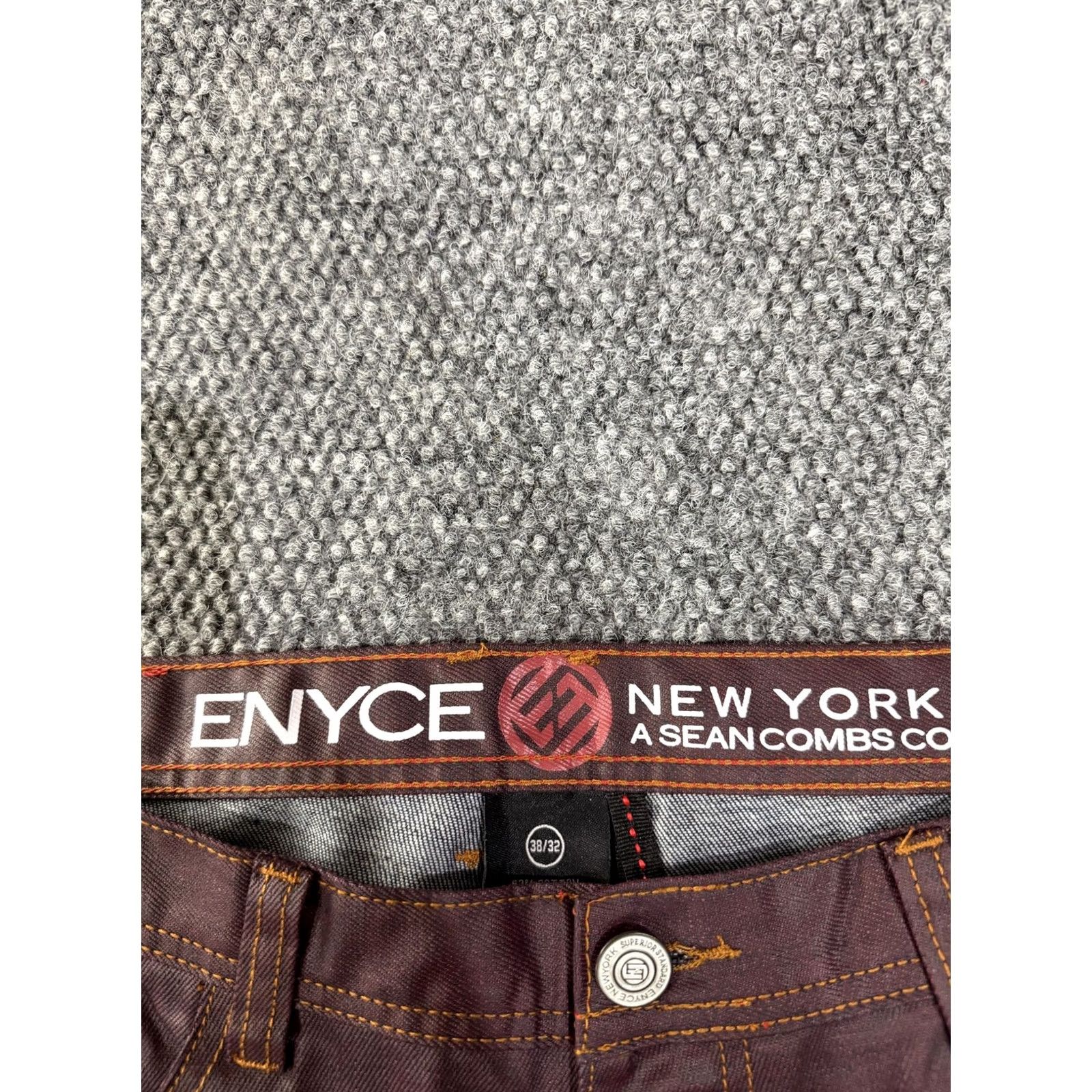 Enyce Enyce Jeans Mens 38x32 Red Regular Straight Leg Dark Denim Casual Shirt? Size US 38 / EU 54 - 4 Thumbnail