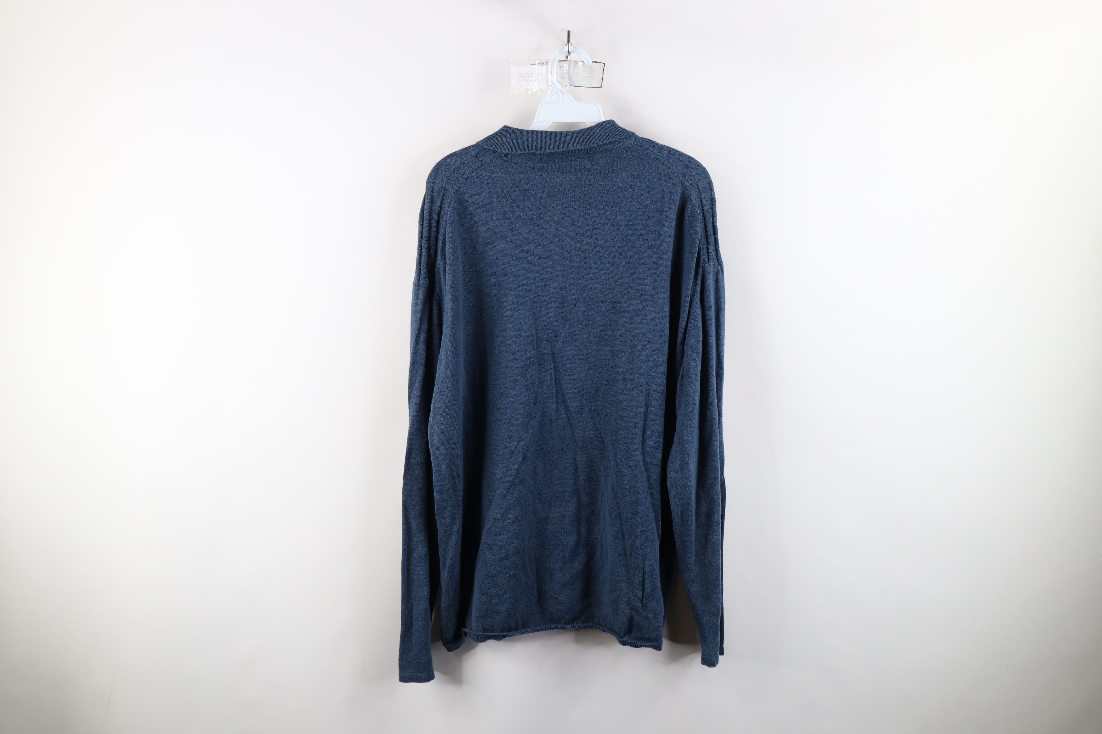 Vintage Vintage 90s Streetwear Blend Knit Collared Sweater Blue Size US XL / EU 56 / 4 - 8 Thumbnail