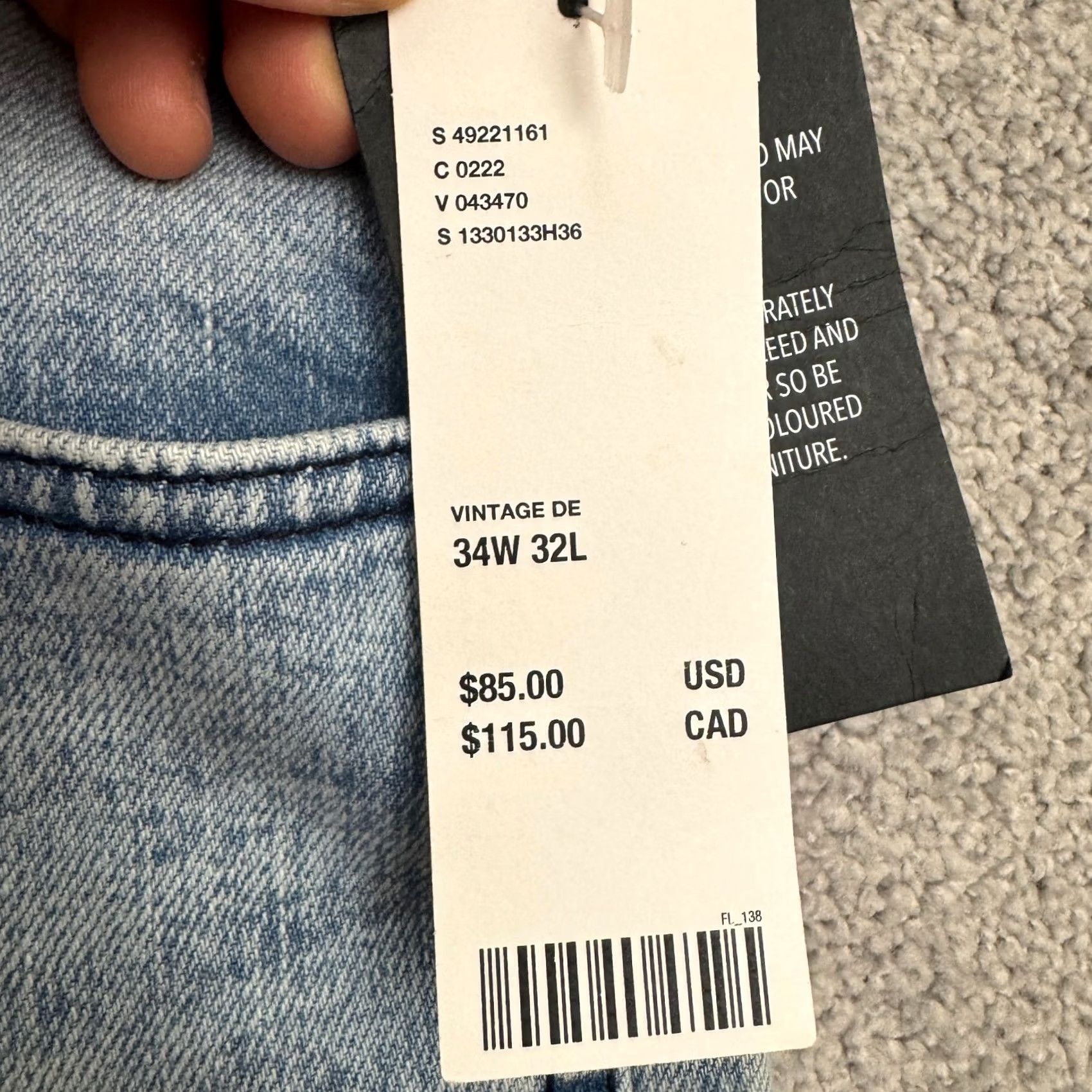 Dr. Denim Dr. Denim Snap Tight Slim Distressed Denim Jeans Mens 34x32 Light Mist Blue NWT Size US 34 / EU 50 - 7 Thumbnail