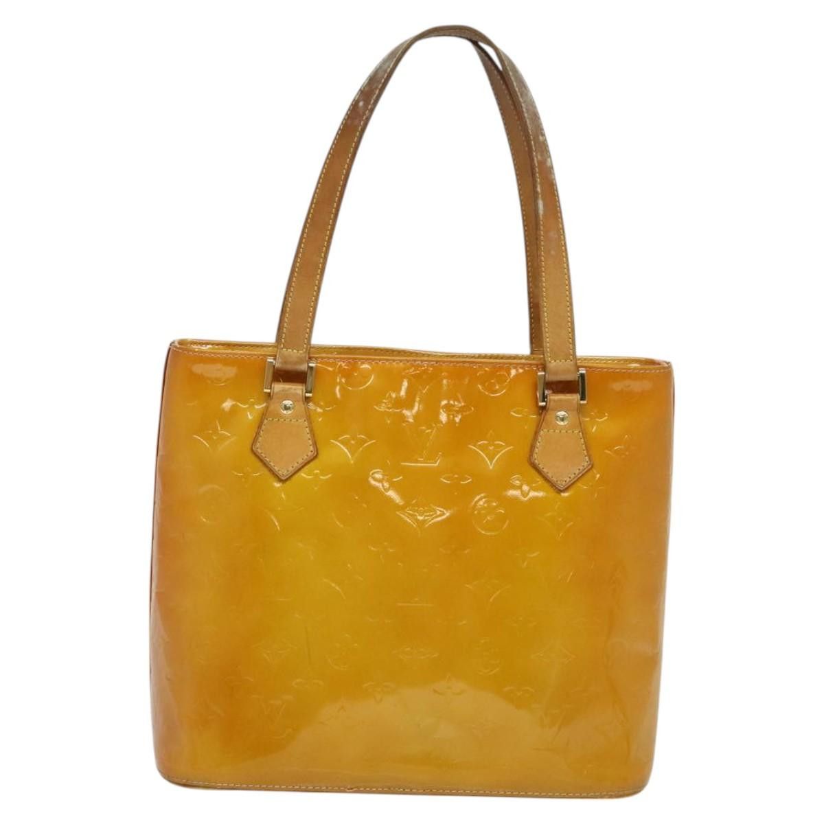 Louis Vuitton LOUIS VUITTON Monogram Vernis Houston Hand Bag Beige M91004 Size ONE SIZE - 3 Thumbnail