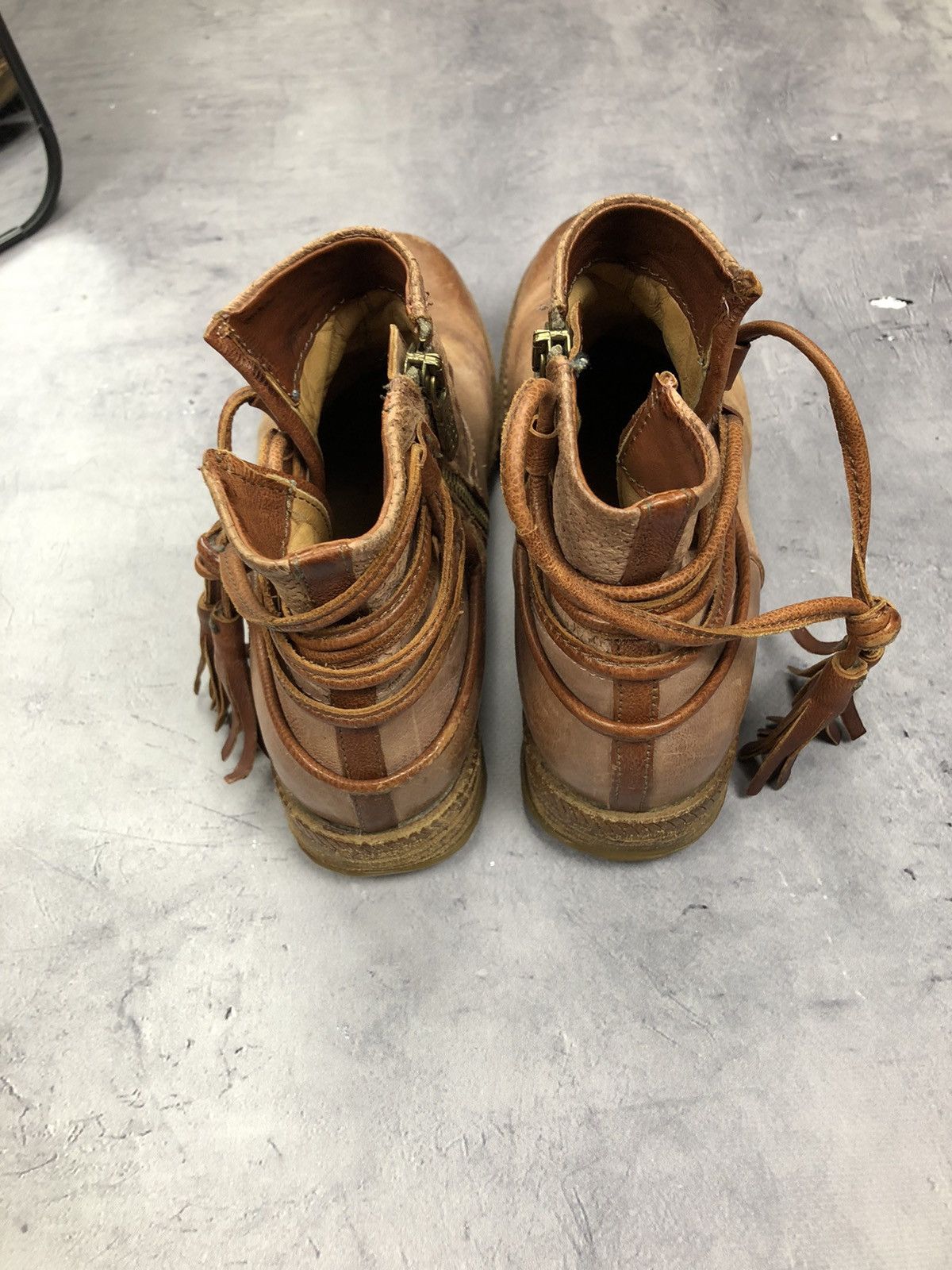 A.S.98 × Vintage A.S.98 Airstep Boots Comfort Zip Fringe Boho Sz EUR 38 Size US 8 / IT 38 - 6 Thumbnail