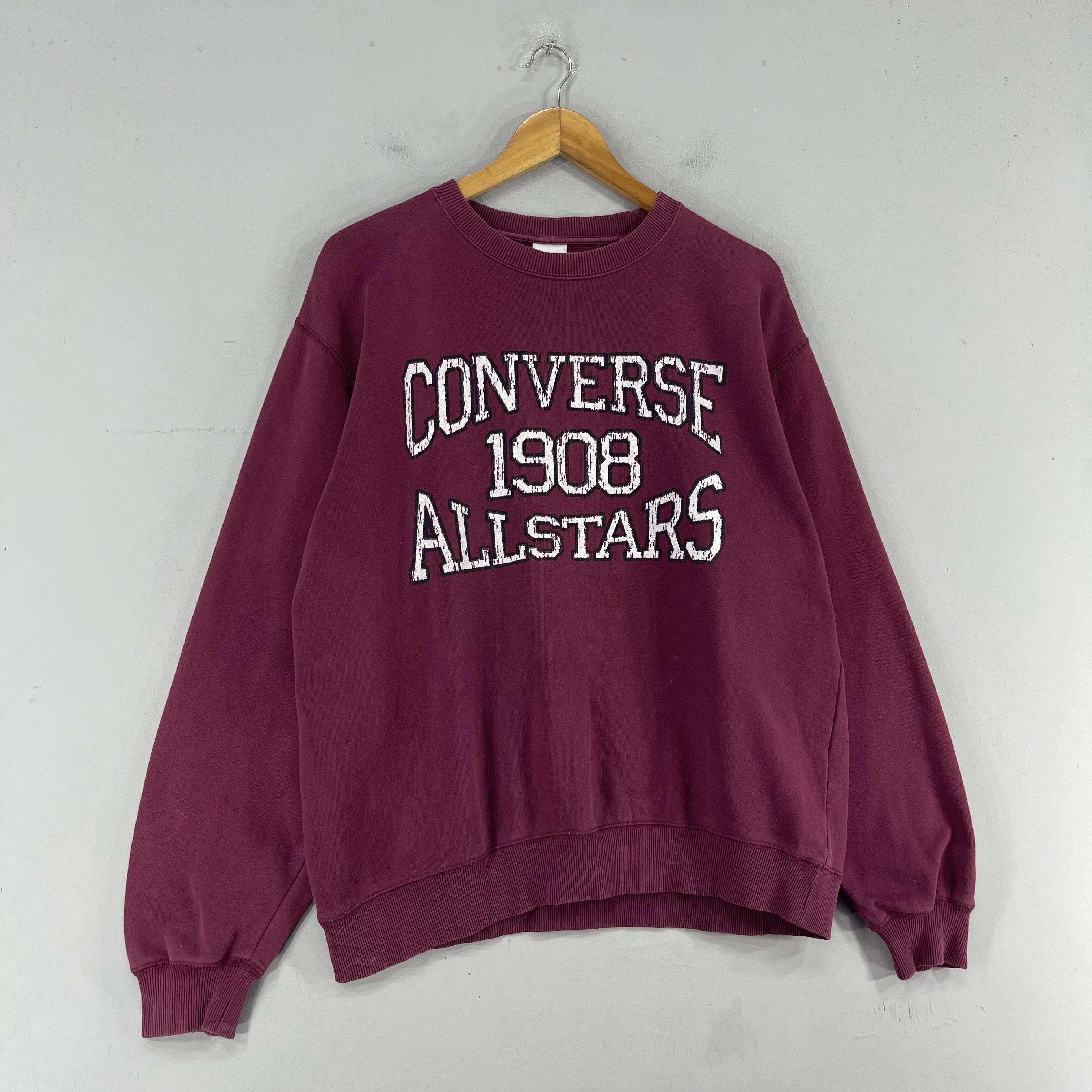 Converse × Vintage Vintage CONVERSE All Star Spellout Printed Sweatshirt Size US L / EU 52-54 / 3 - 3 Thumbnail