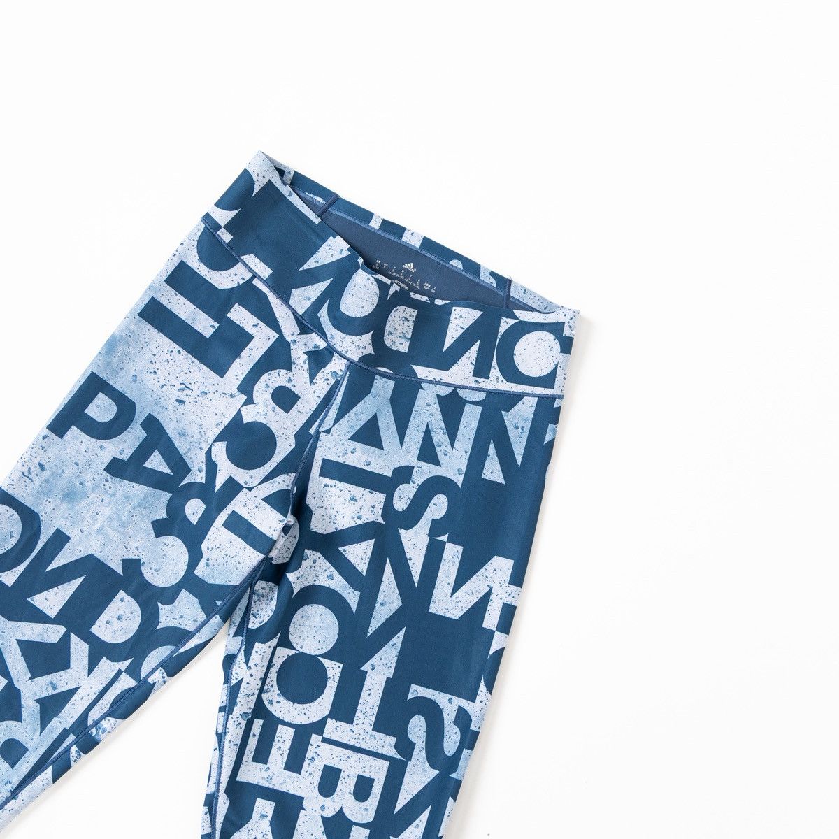 Adidas Adidas Womens Blue Graphic Leggings Athletic Stretch Gym Size 27" / US 4 / IT 40 - 3 Thumbnail