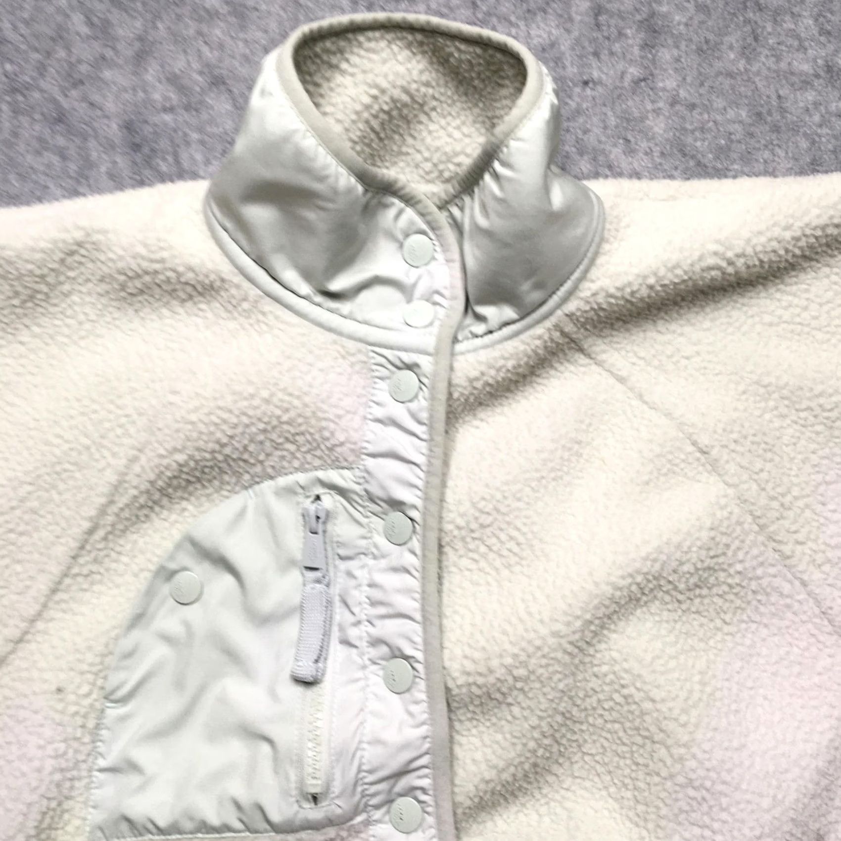 Vintage FP Movement Jacket Womens Small White Fleece Sherpa Cropped Full Zip Pockets Size S / US 4 / IT 40 - 5 Thumbnail