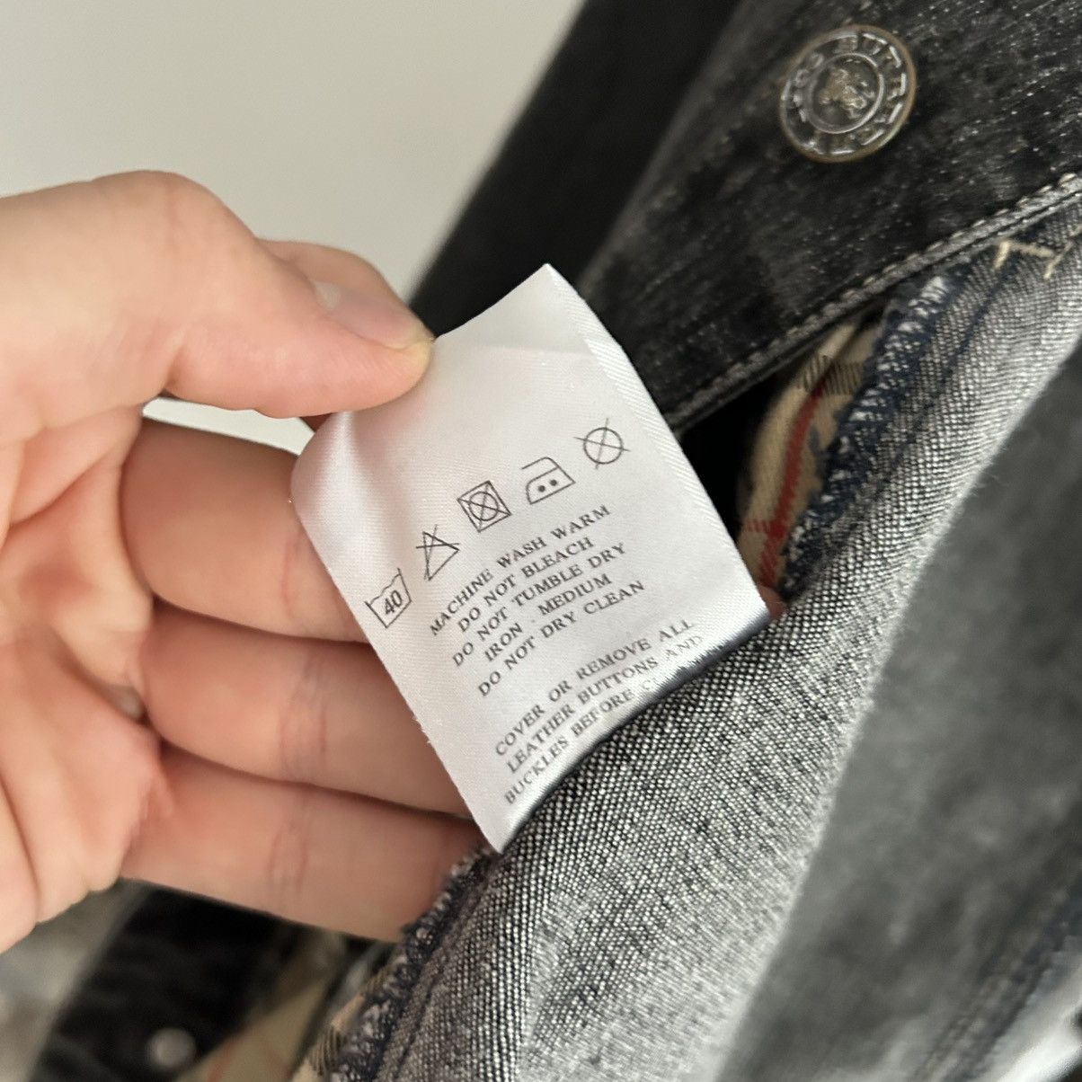 Burberry × Japanese Brand × Vintage Vintage Burberry denim jacket katana nova check Size US L / EU 52-54 / 3 - 9 Thumbnail
