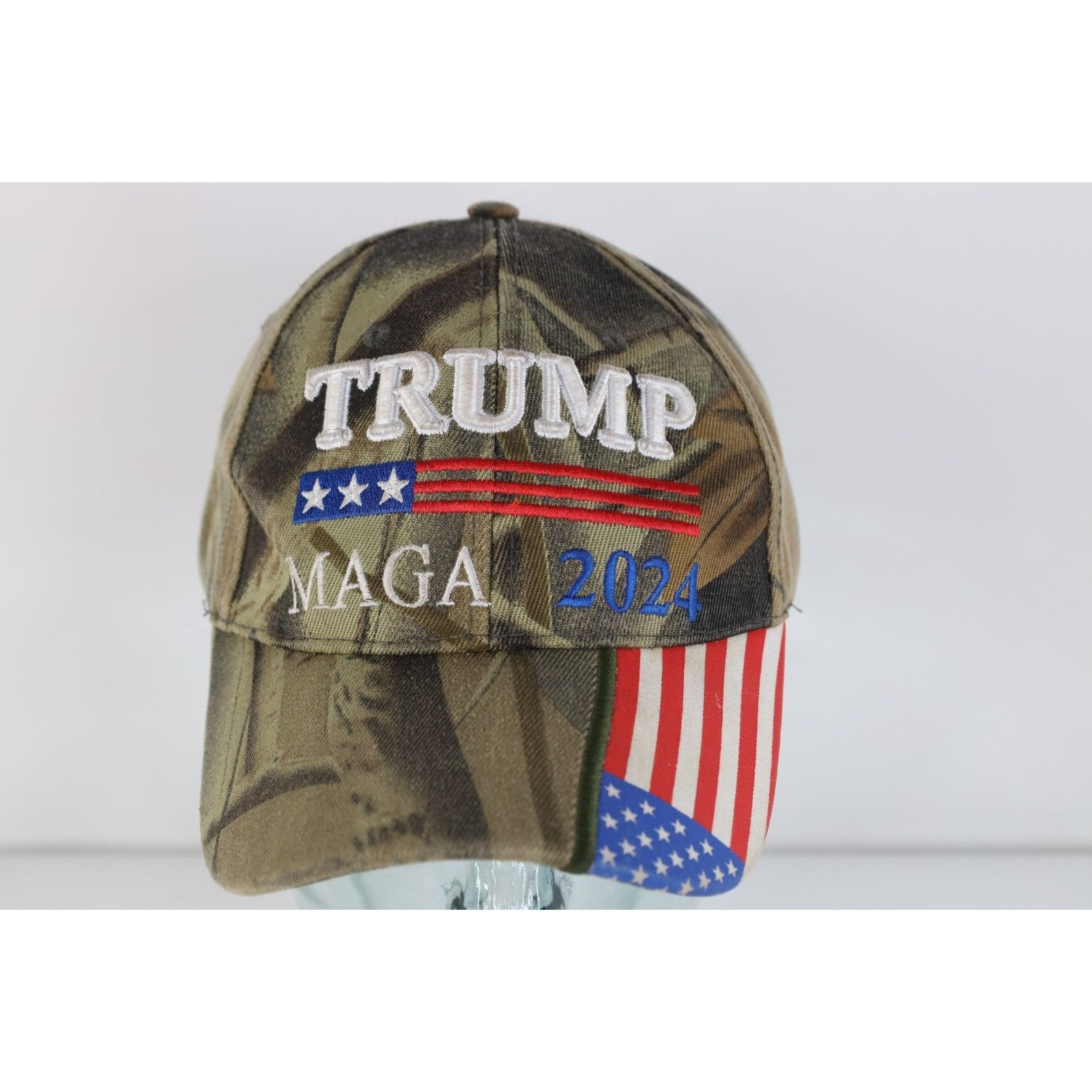 Vintage Y2K President Donald Trump MAGA 2024 Camouflage Dad Hat Size ONE SIZE - 1 Thumbnail