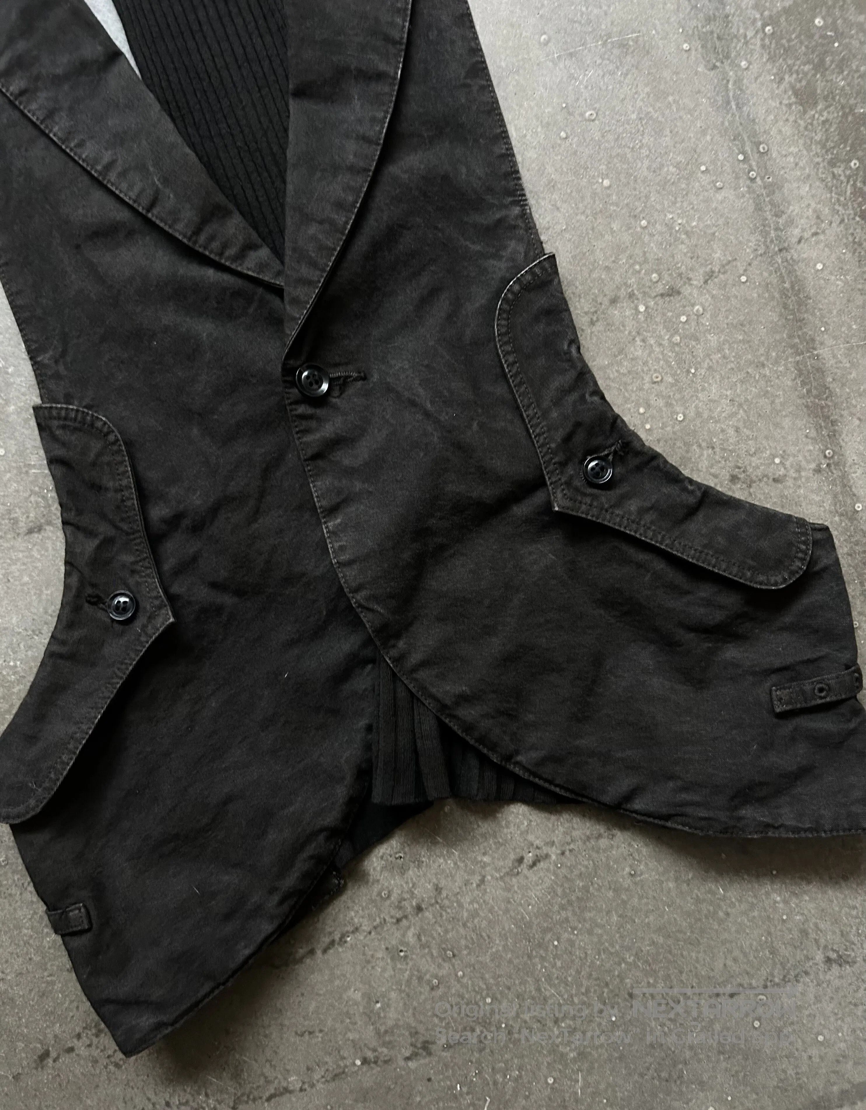 Esprit black denim vest with unique design. Size US M / EU 48-50 / 2 - 3 Thumbnail