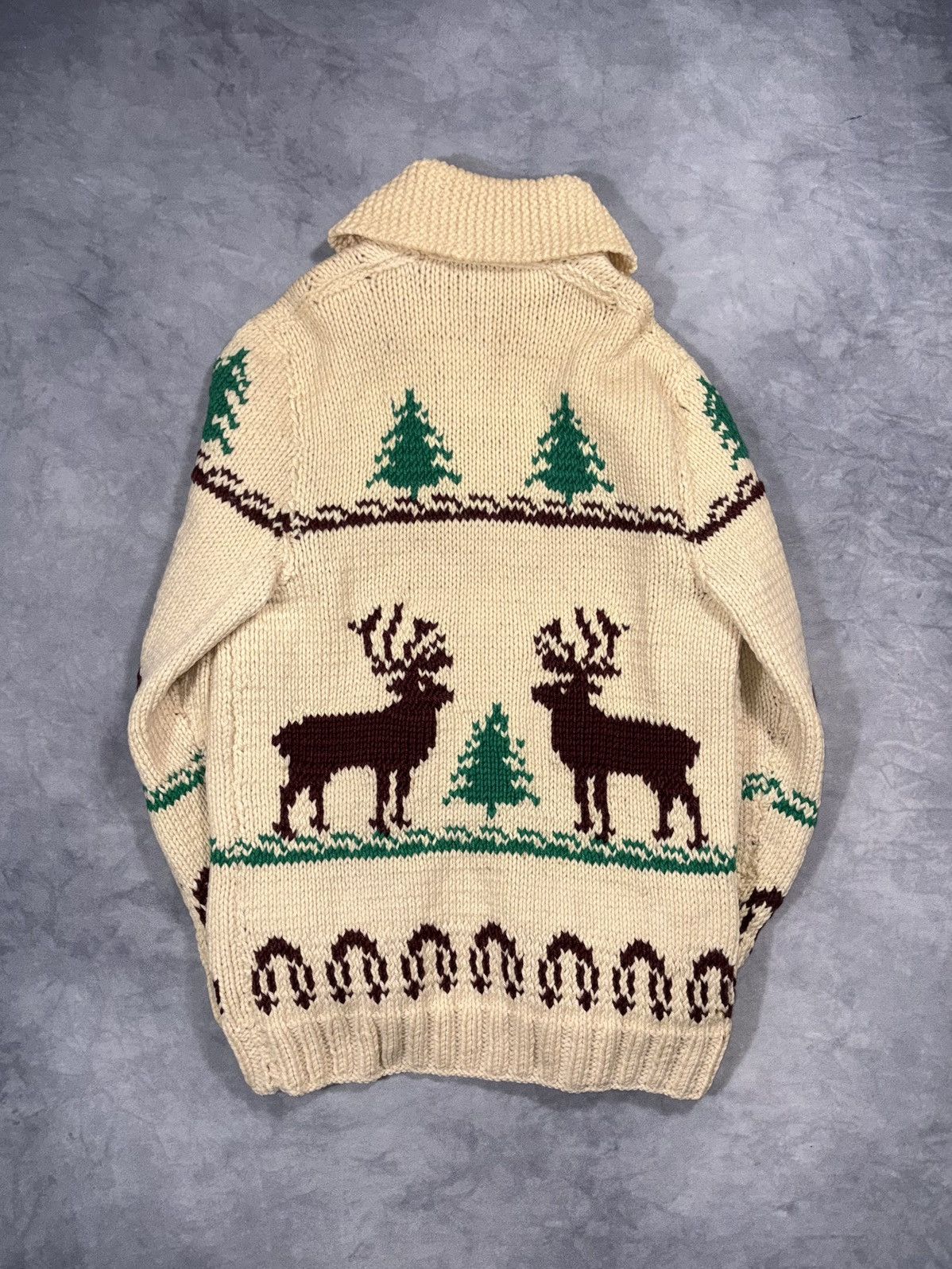 Other Original Cowichan Post WW2 50s Moose Zip Sweater Size US M / EU 48-50 / 2 - 8 Thumbnail