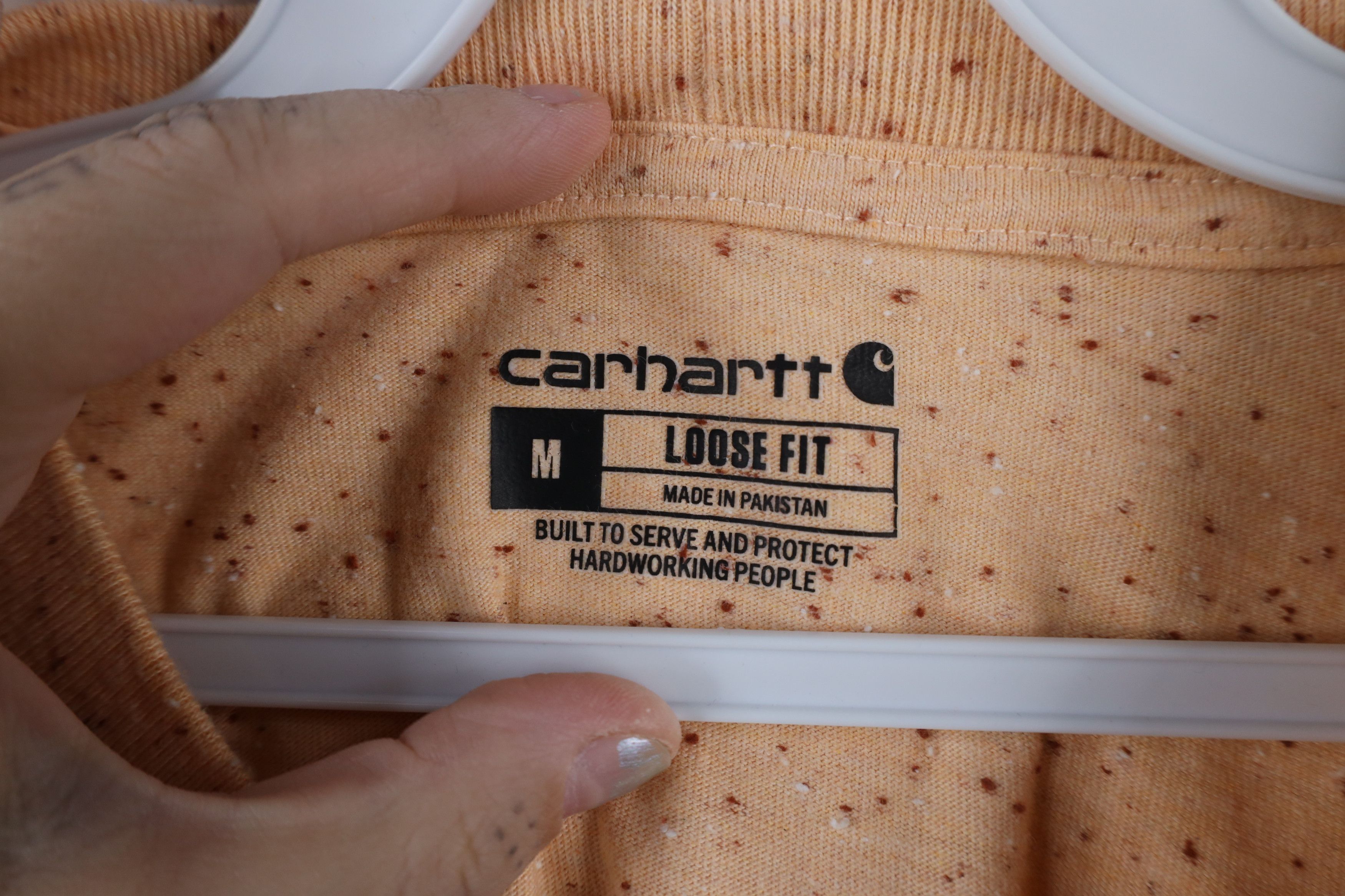 Carhartt × Vintage Vintage Carhartt Fit Rainbow Fleck Spell Out Pocket T-Shirt Size US M / EU 48-50 / 2 - 6 Thumbnail