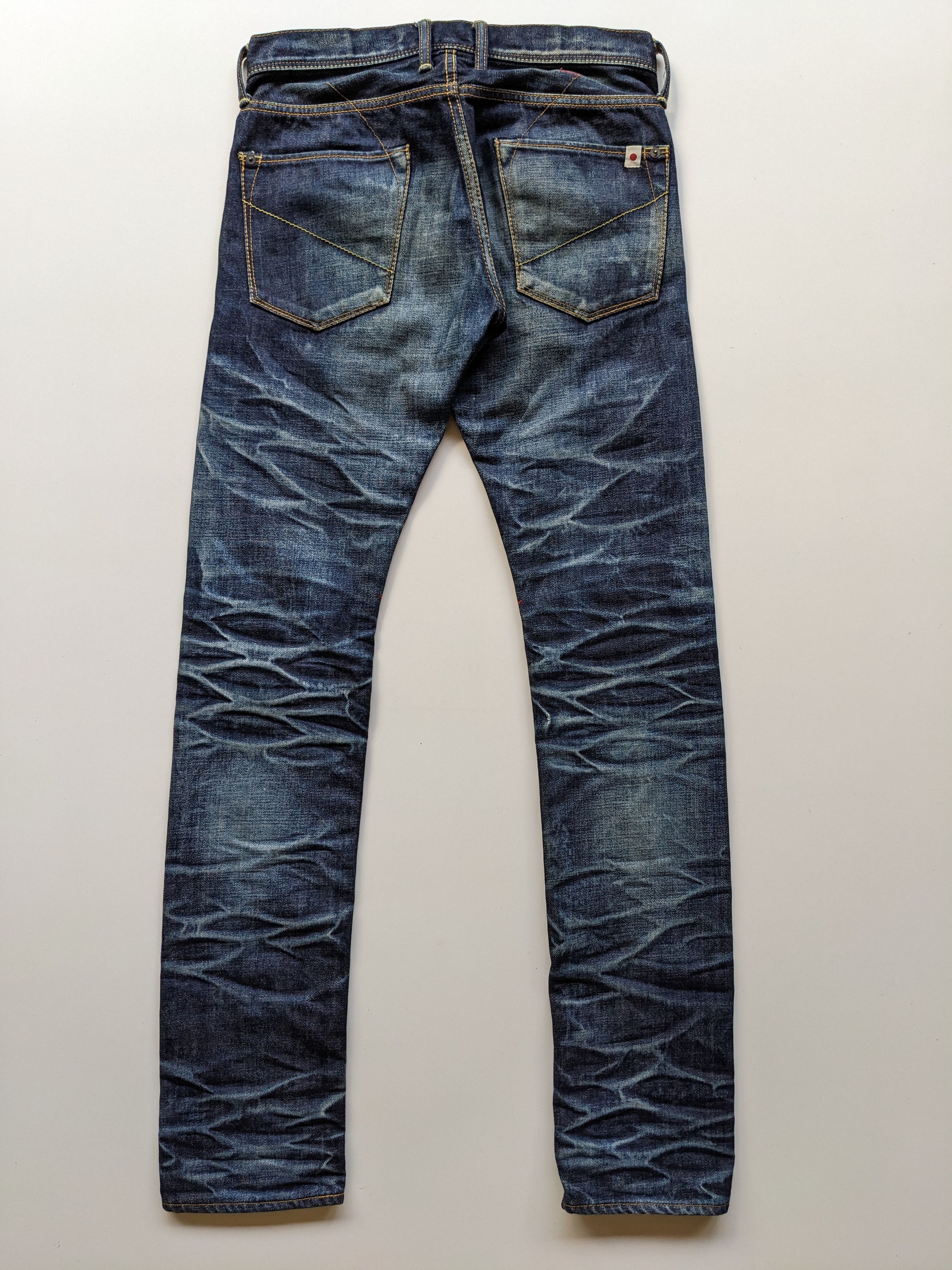 Japanese Brand Deeta faded clawmark indigo jeans Size US 30 / EU 46 - 2 Thumbnail