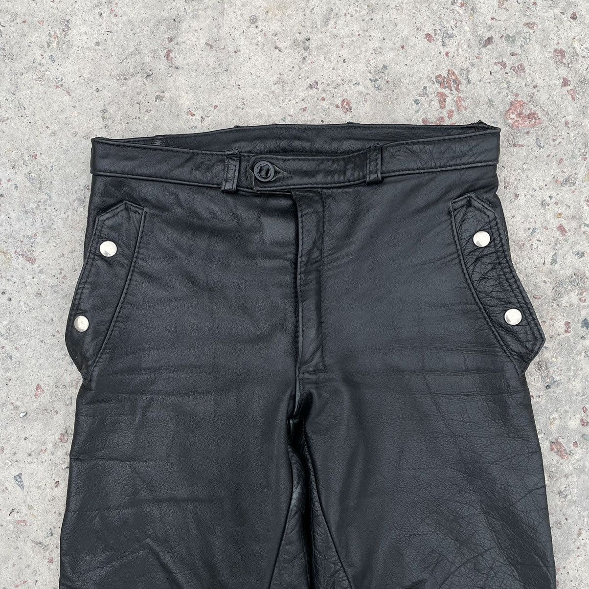 Other Vintage Moto Pants 30 Size Real Leather 90s Y2K Style USA Size US 30 / EU 46 - 4 Thumbnail