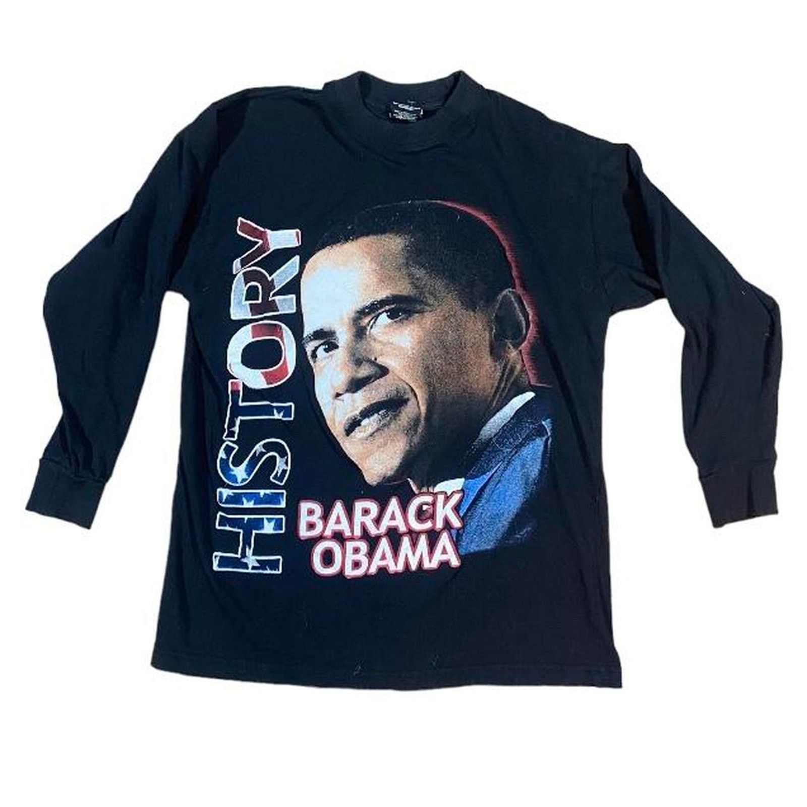 Hanes Y2k barack obama long sleeve rap tee Size US L / EU 52-54 / 3 - 1 Thumbnail