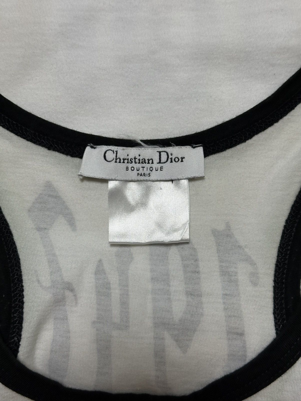 Dior CHRISTIAN DIOR Spring Summer 2002 Gothic Logo Tank Top Size S / US 4 / IT 40 - 5 Thumbnail
